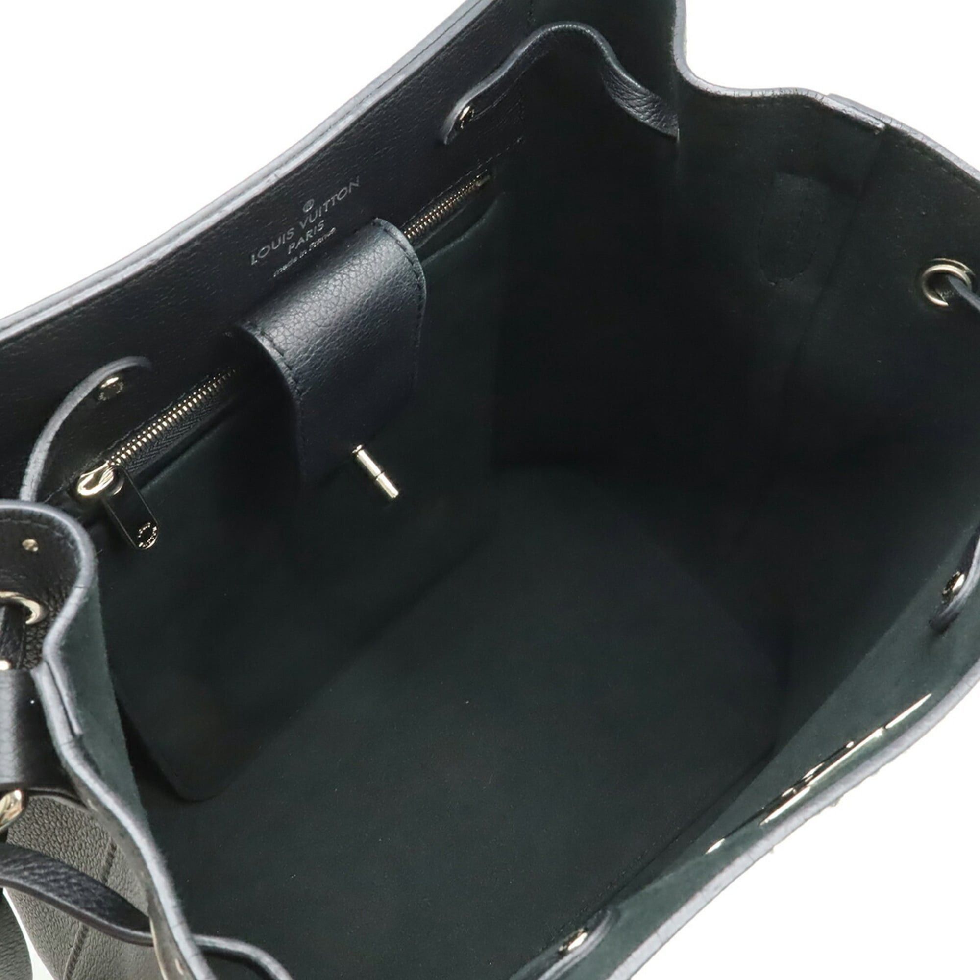 Louis Vuitton LOUIS VUITTON Lockmere Bucket Studded Shoulder Bag, Leather, Noir (Black), M43878 Size ONE SIZE - 7 Thumbnail