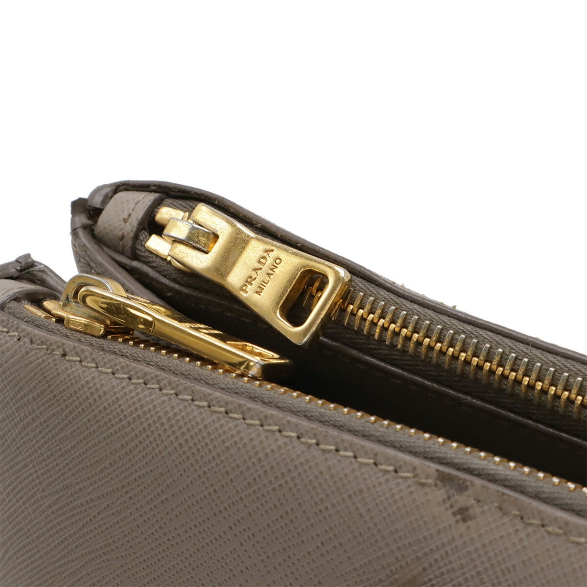 Prada PRADA Galleria Medium Handbag/Shoulder Bag, Saffiano Leather, Argilla, Greige, 1BA786 Size ONE SIZE - 5 Thumbnail