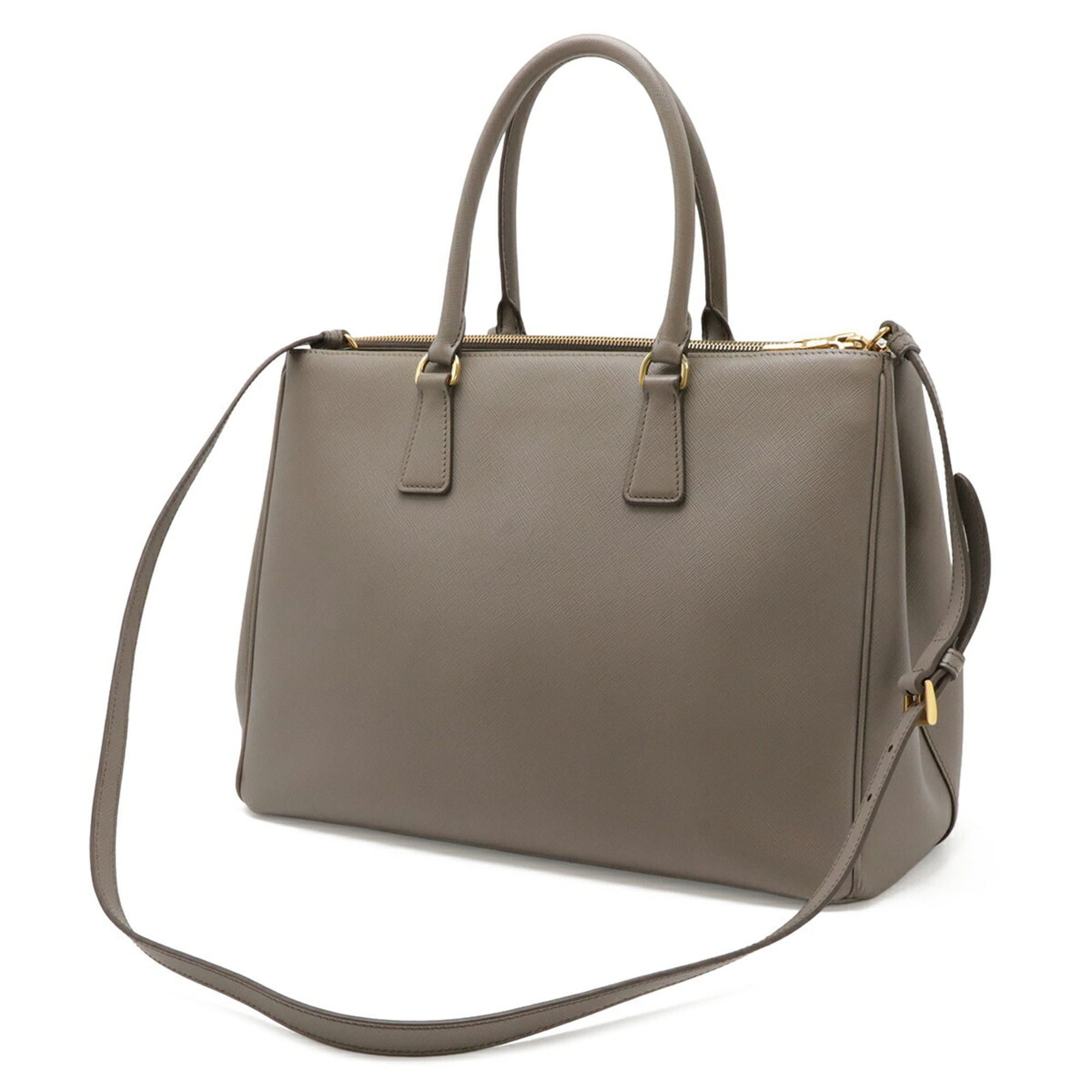 Prada PRADA Galleria Medium Handbag/Shoulder Bag, Saffiano Leather, Argilla, Greige, 1BA786 Size ONE SIZE - 3 Thumbnail