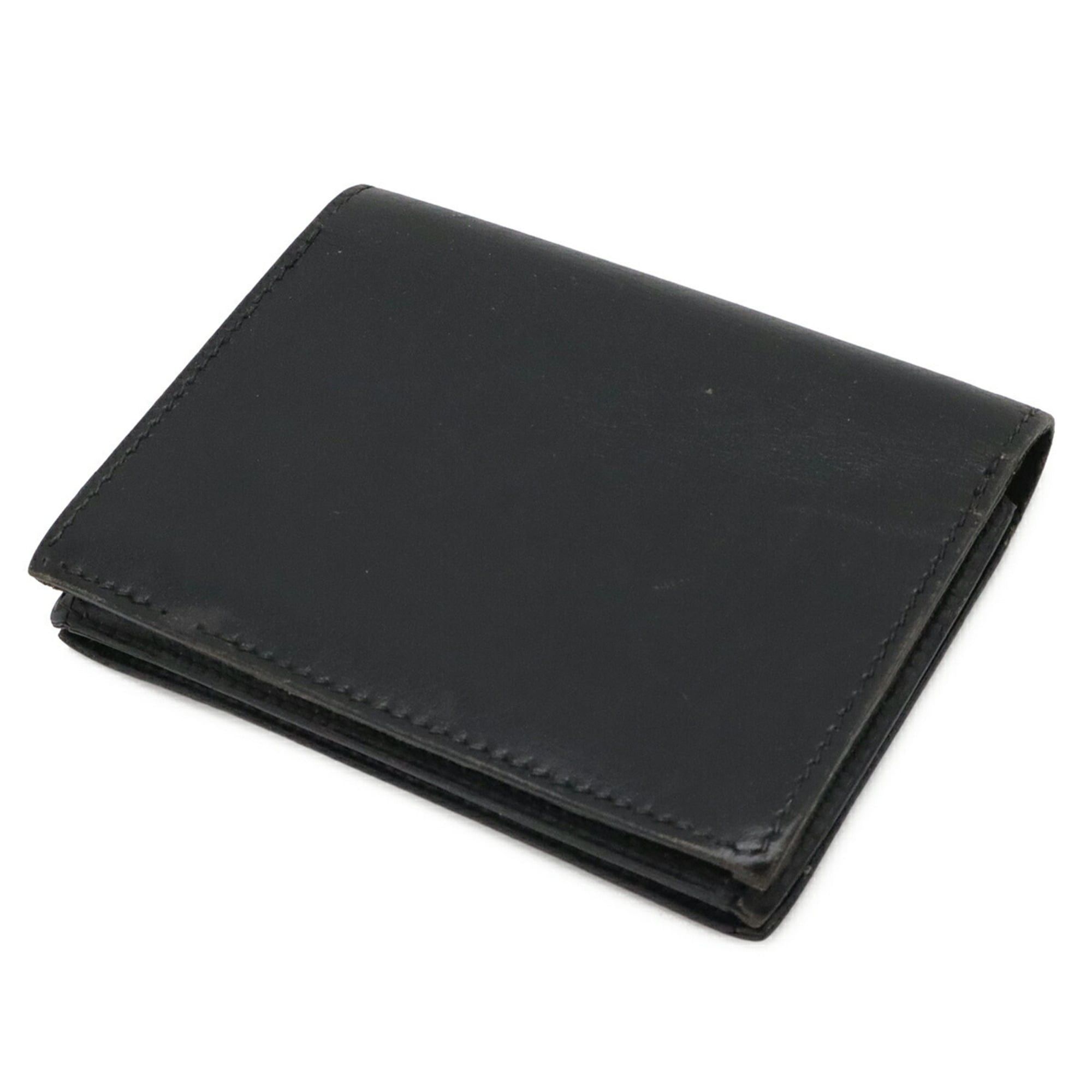 Hermes HERMES Sakura Sellier Button Business Card Holder/Card Case, Box Calf Leather, Black, □G Stamp Size ONE SIZE - 3 Thumbnail