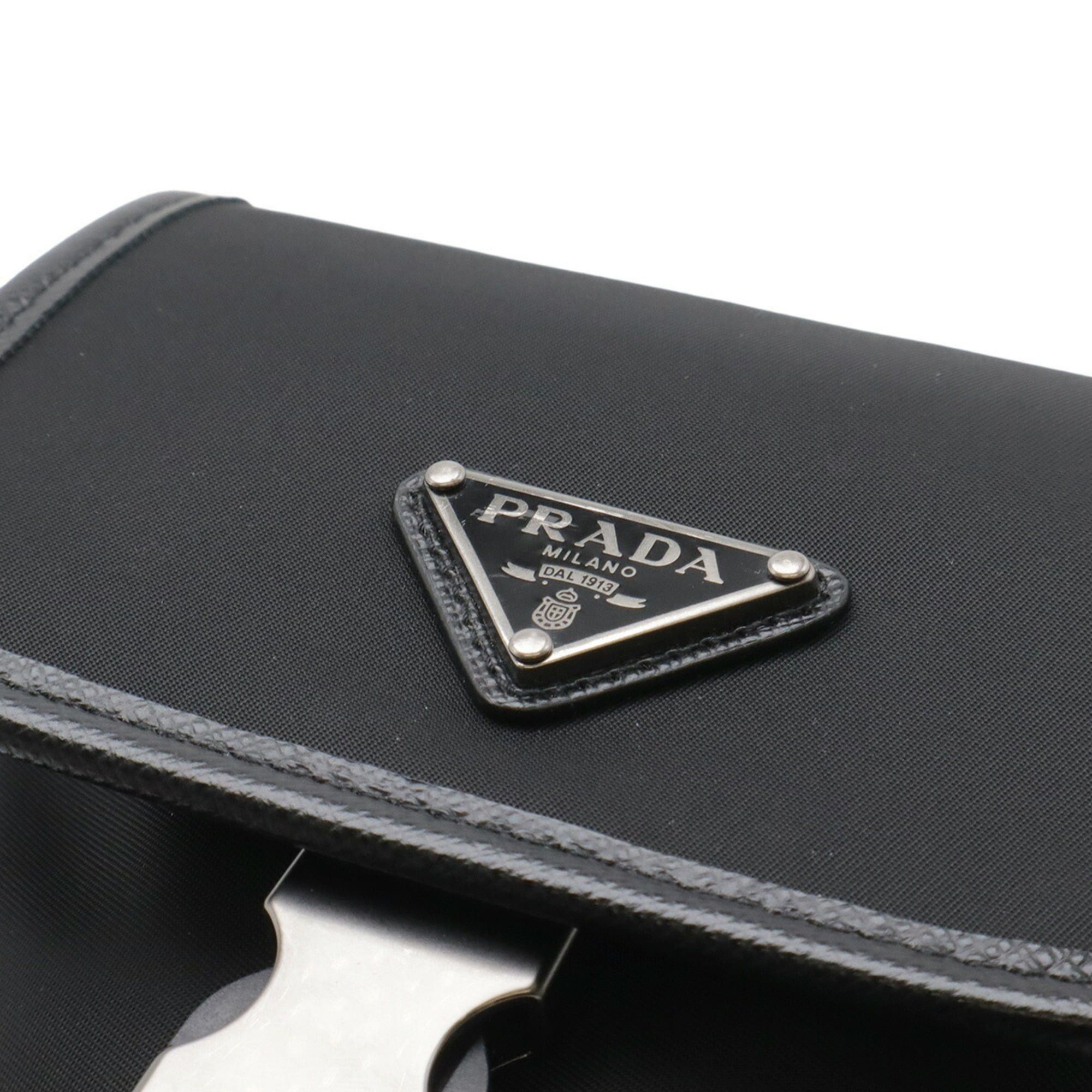 Prada PRADA Triangle Smartphone Case, Shoulder Bag, Handbag, Pouch, Nylon, NERO Black, 2ZH109 Size ONE SIZE - 5 Thumbnail