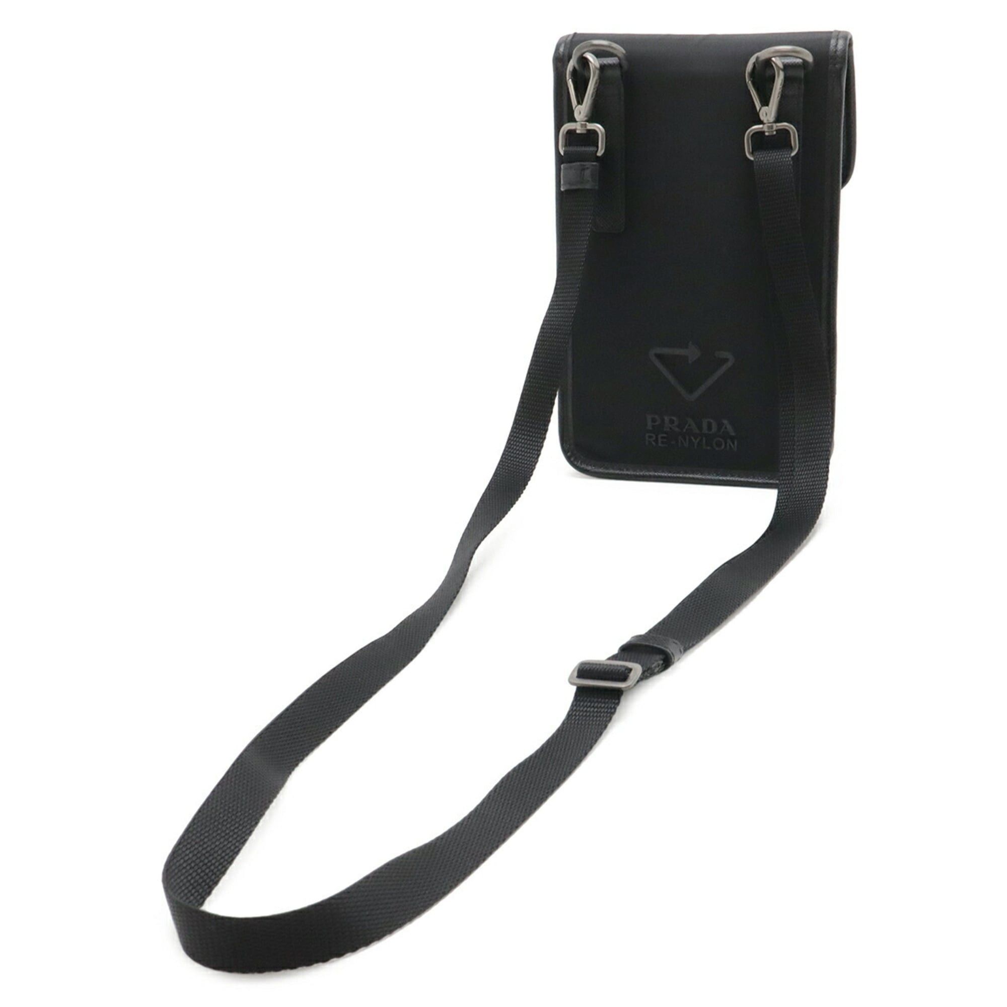 Prada PRADA Triangle Smartphone Case, Shoulder Bag, Handbag, Pouch, Nylon, NERO Black, 2ZH109 Size ONE SIZE - 3 Thumbnail
