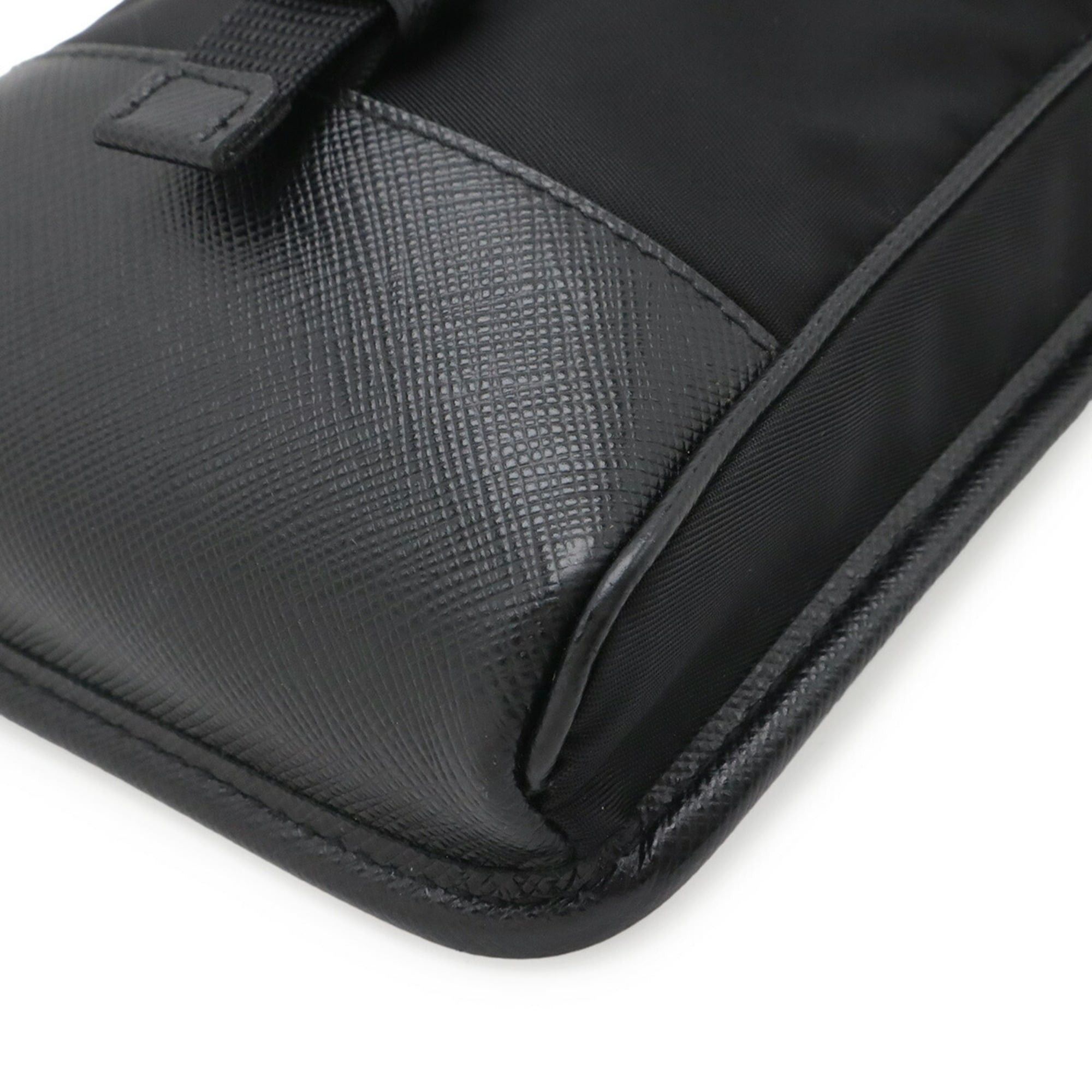 Prada PRADA Triangle Smartphone Case, Shoulder Bag, Handbag, Pouch, Nylon, NERO Black, 2ZH109 Size ONE SIZE - 4 Thumbnail
