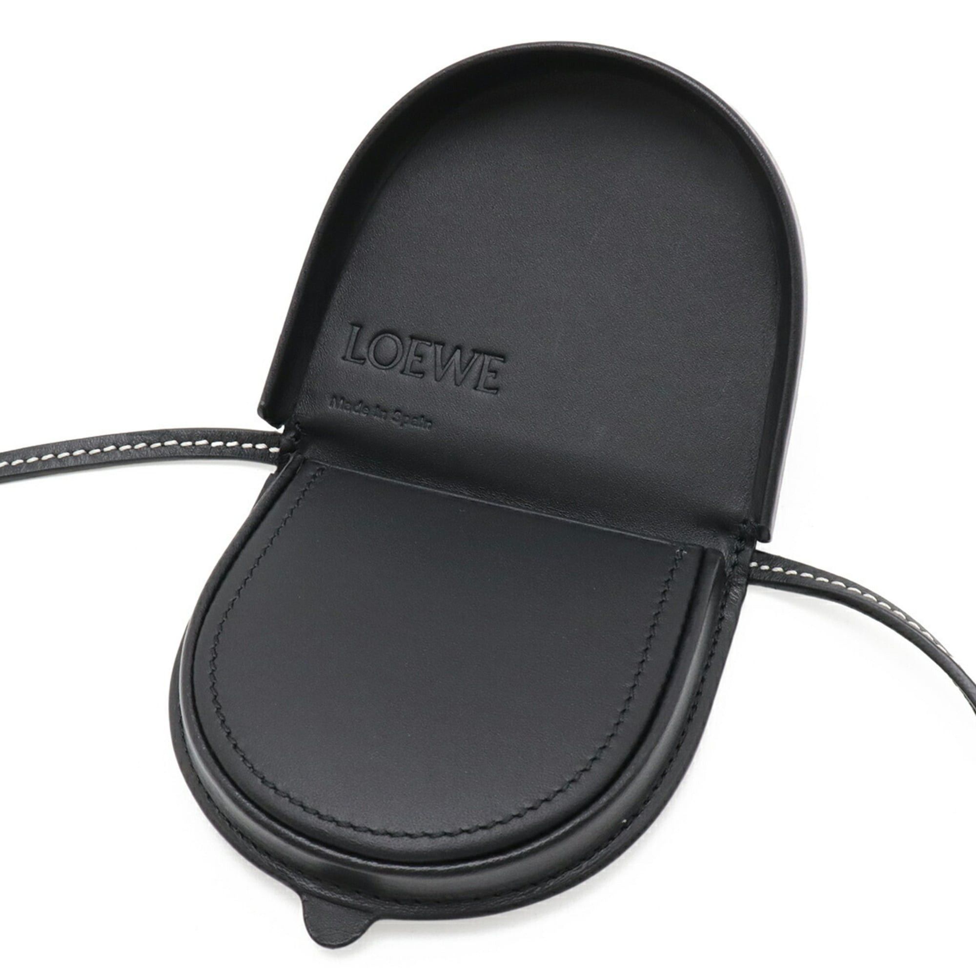 Loewe LOEWE Anagram Heel Pouch Mini Shoulder Bag, Pouch, Pochette, Calf Leather, Black, 109.54.15 Size ONE SIZE - 6 Thumbnail