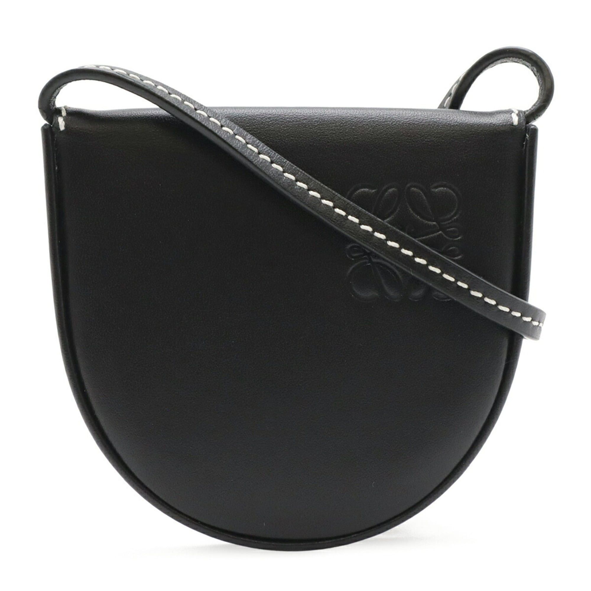 Loewe LOEWE Anagram Heel Pouch Mini Shoulder Bag, Pouch, Pochette, Calf Leather, Black, 109.54.15 Size ONE SIZE - 2 Thumbnail