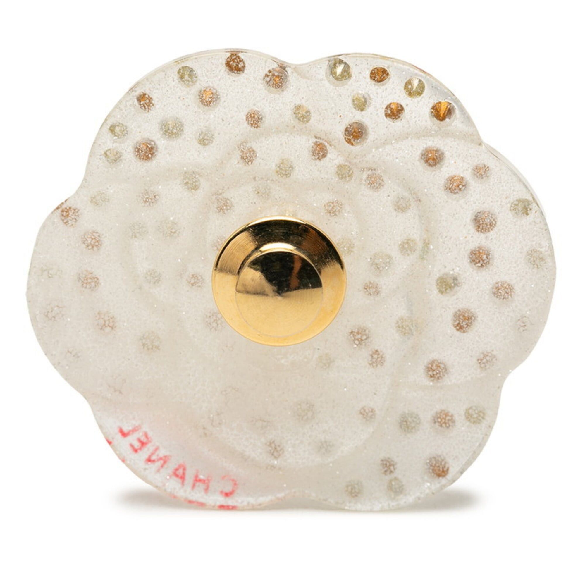 Chanel Chanel Camellia Pin Brooch 04A White Multicolor Plastic Rhinestone Women's CHANEL Size ONE SIZE - 2 Thumbnail