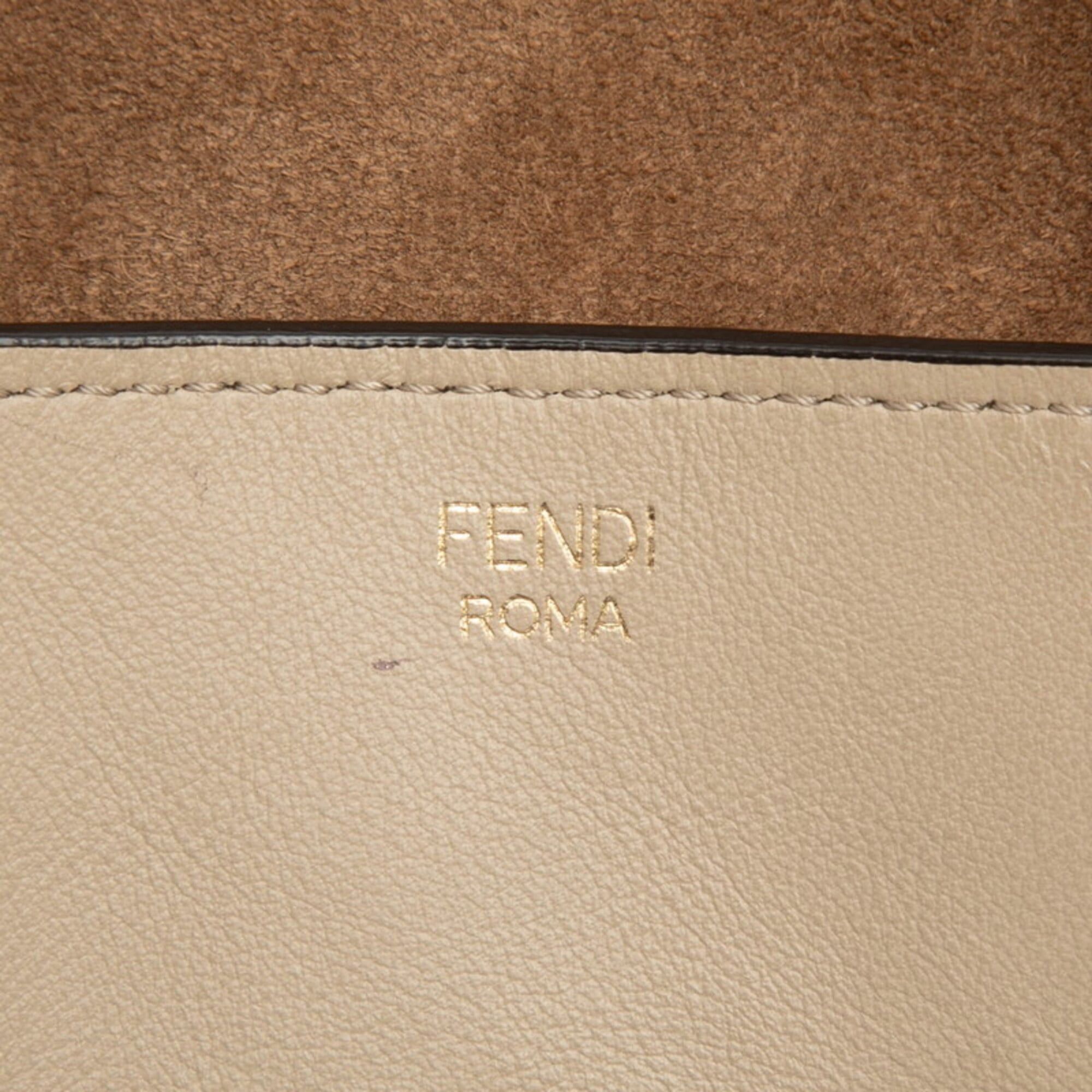 Fendi Fendi Flip Small Handbag Shoulder Bag 2WAY 8BT302 Beige Leather Suede Women's FENDI Size ONE SIZE - 5 Thumbnail