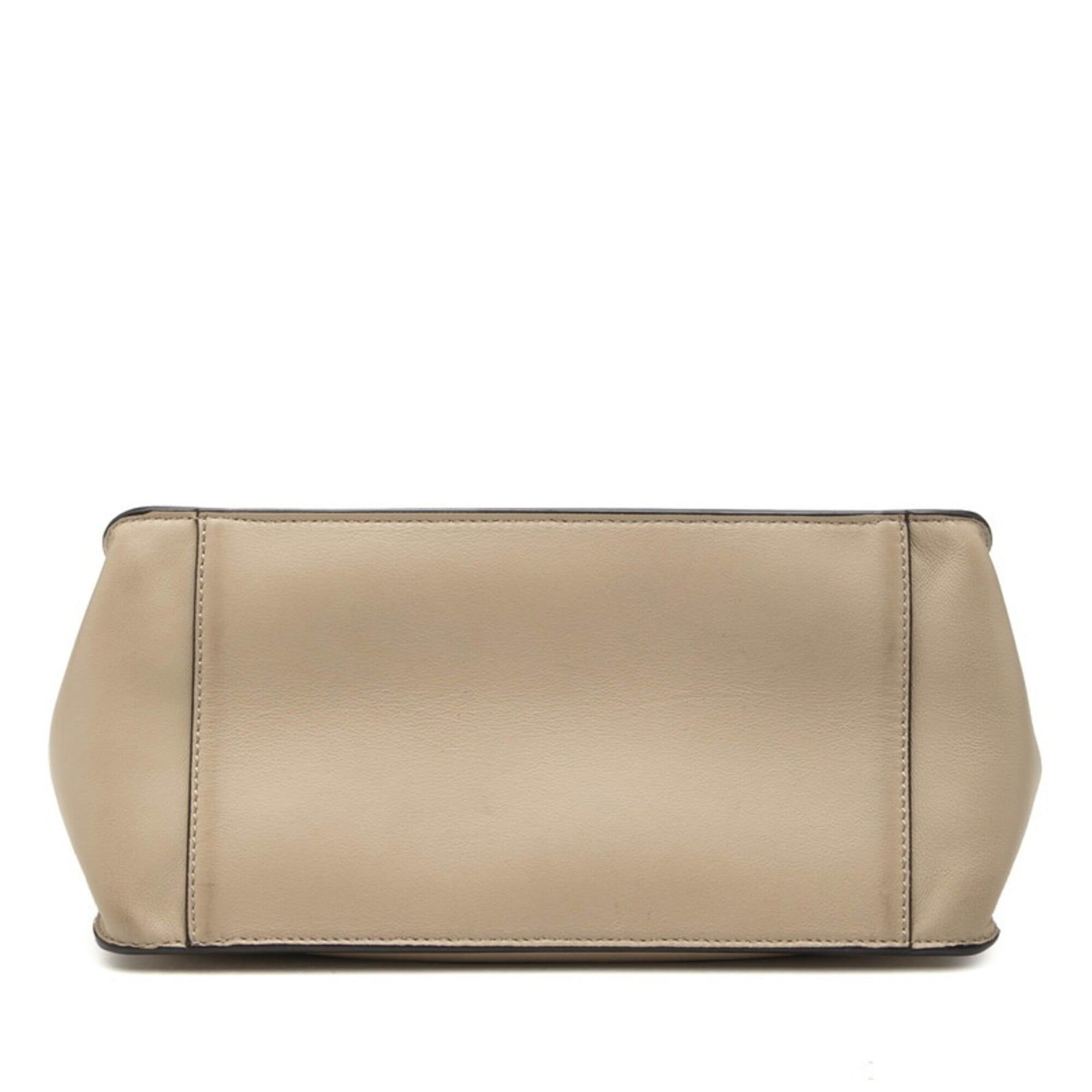Fendi Fendi Flip Small Handbag Shoulder Bag 2WAY 8BT302 Beige Leather Suede Women's FENDI Size ONE SIZE - 3 Thumbnail