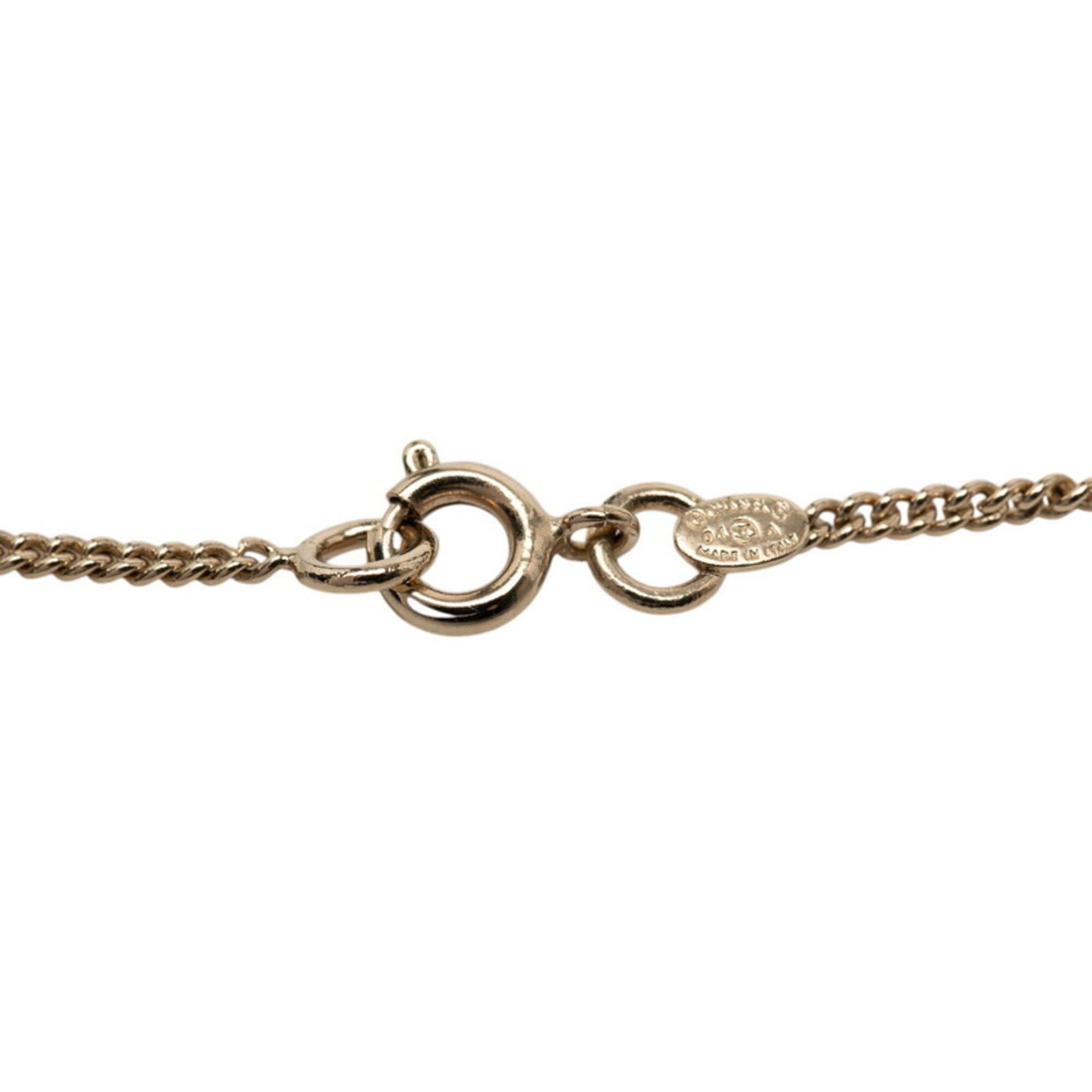 Chanel Chanel Coco Mark Chain Bracelet, 04A Engraving, Pink Plastic Rhinestones, Women's CHANEL Size ONE SIZE - 4 Thumbnail