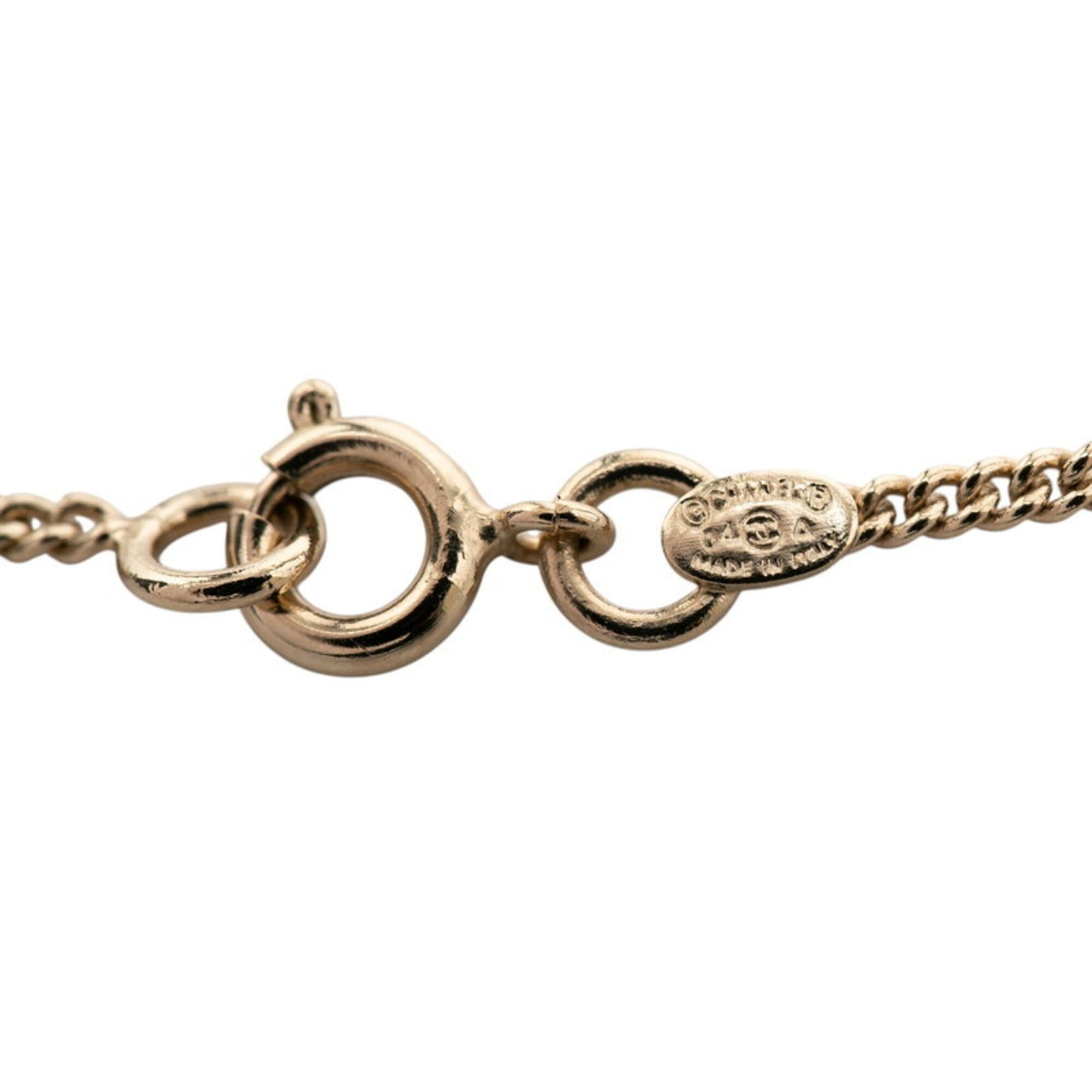 Chanel Chanel Coco Mark Chain Bracelet, 04A Engraving, Pink Plastic Rhinestones, Women's CHANEL Size ONE SIZE - 5 Thumbnail
