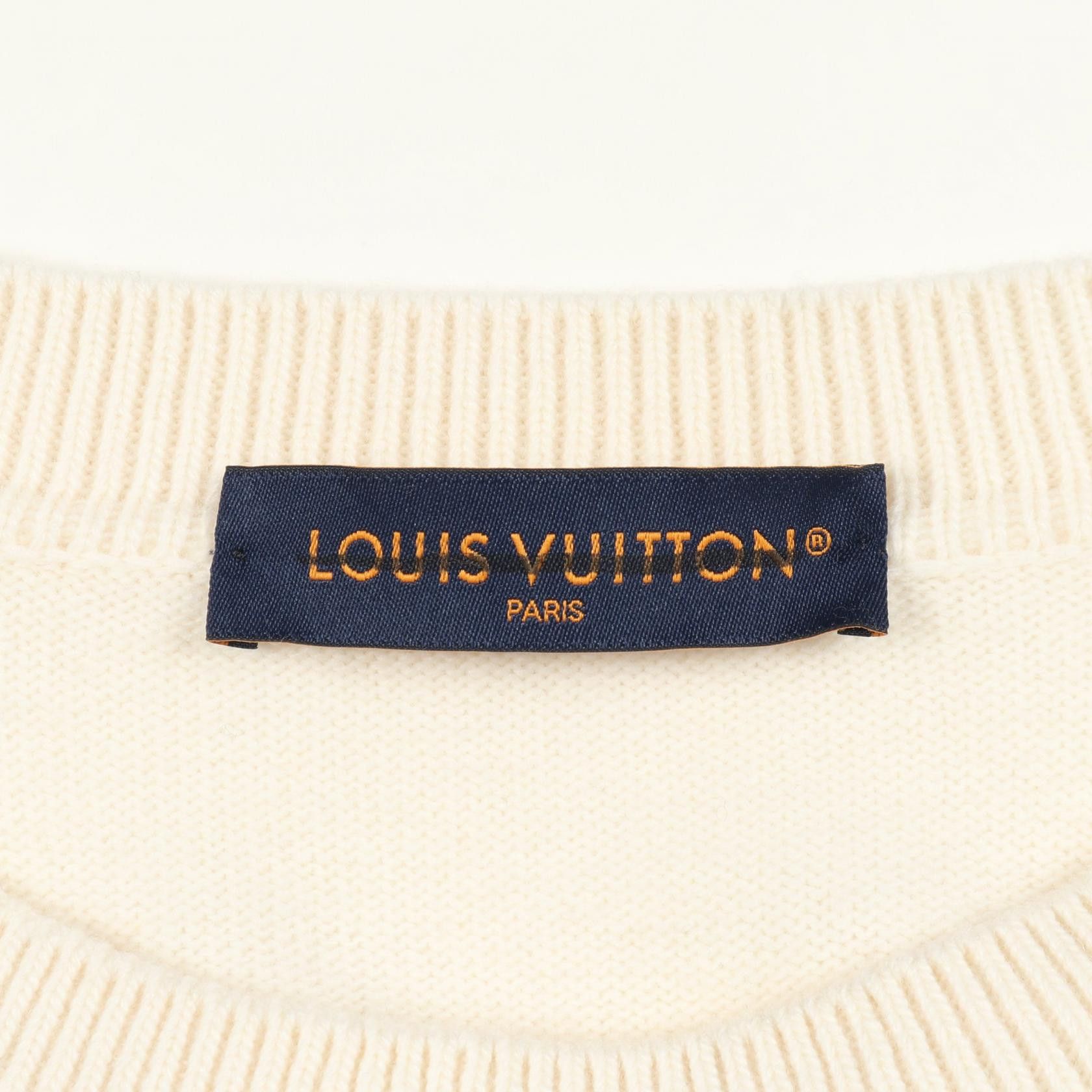 Louis Vuitton Louis Vuitton Louis Vuitton Intarsia Wool Cashmere Knit Top Textile Tops HPN82WAGA DUTY FREE for USA Size ONE SIZE - 3 Thumbnail