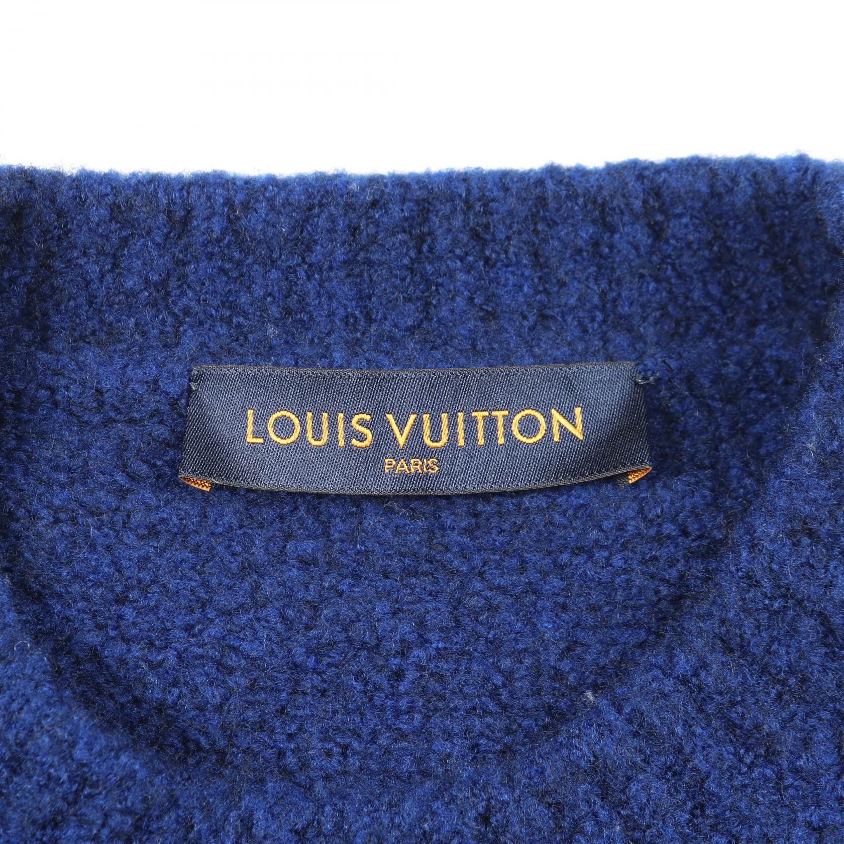 Louis Vuitton Louis Vuitton Louis Vuitton LV Intarsia Wool Knitwear Textile Tops RM202M DUTY FREE for USA Size ONE SIZE - 3 Thumbnail