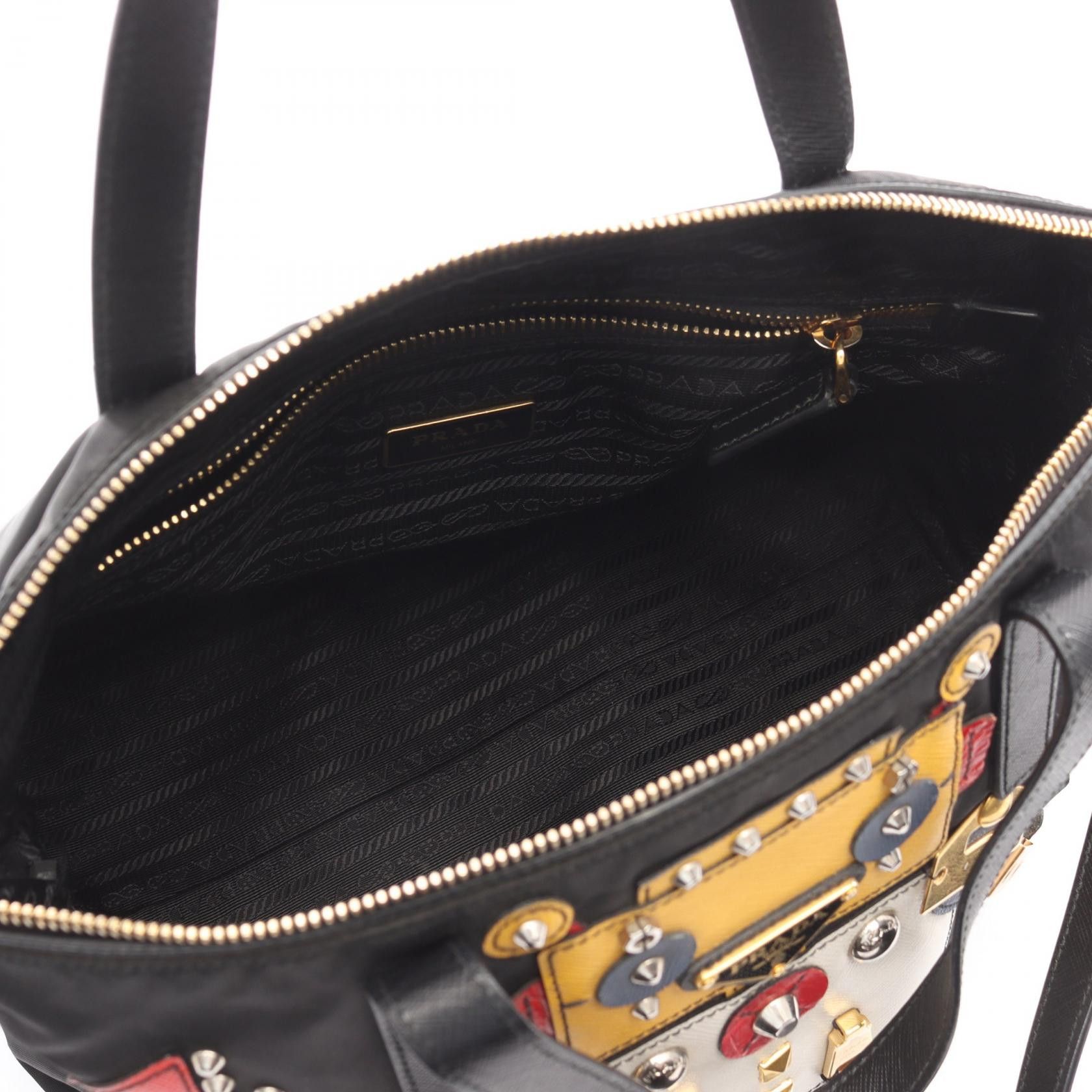 Prada Prada Prada Nylon Saffiano Leather Tote Bag Textile Tote Bag DUTY FREE for USA Size ONE SIZE - 3 Thumbnail