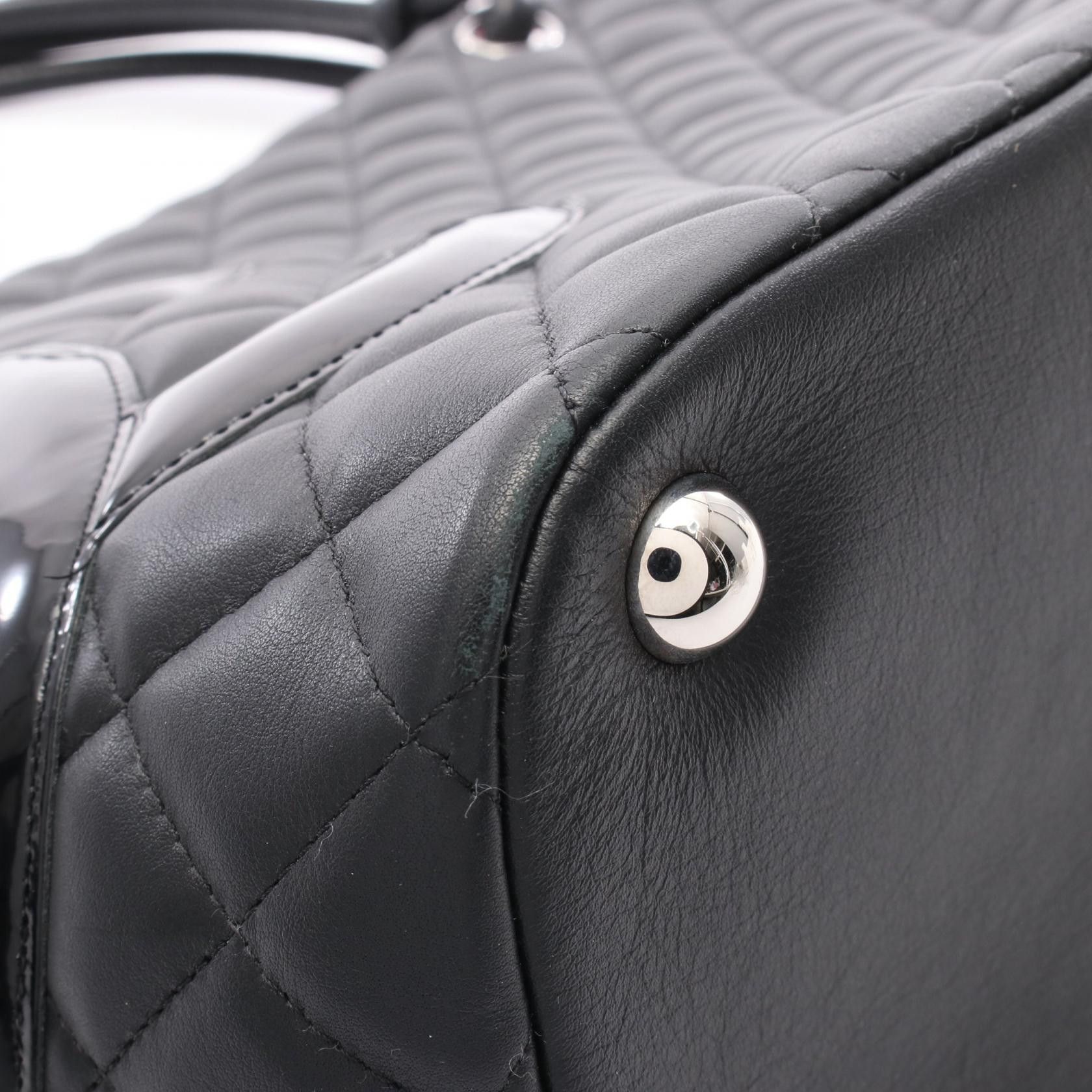 Chanel Chanel CHANEL Cambon Line Patent Leather Tote Bag Leather Tote Bag DUTY FREE for USA Size ONE SIZE - 10 Thumbnail