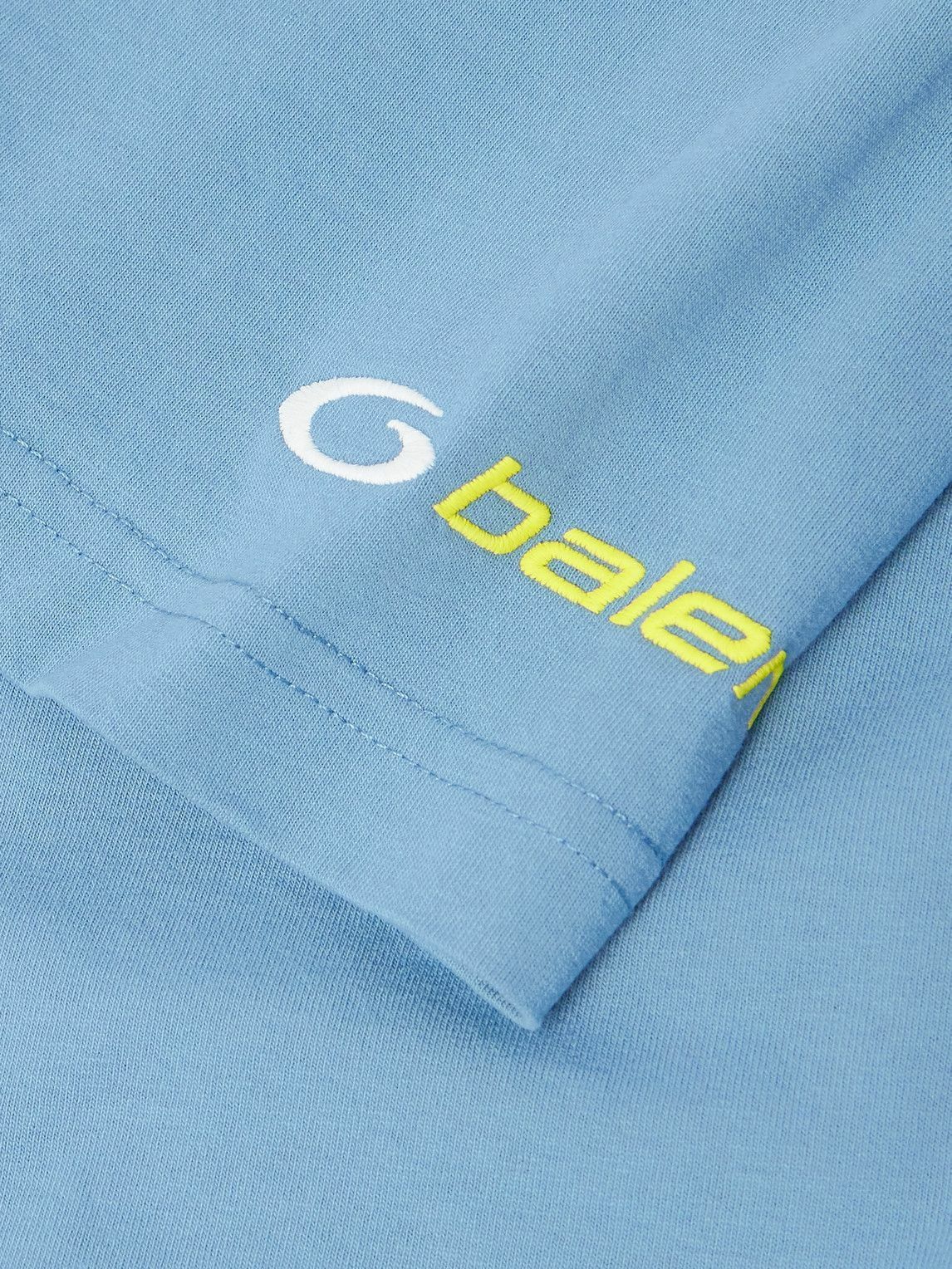 Balenciaga Oversized Logo-Embroidered Cotton-Jersey T-Shirt in blue Size US S / EU 44-46 / 1 - 3 Thumbnail