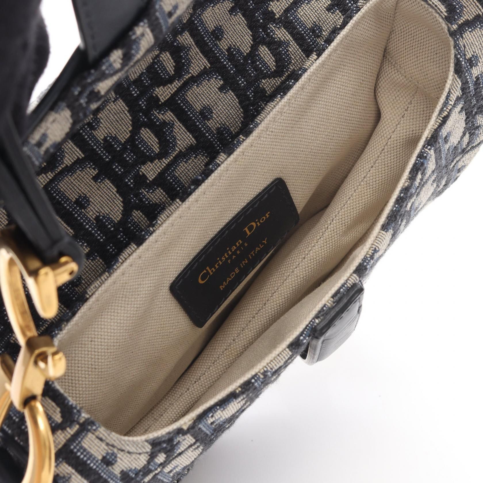 Dior Dior Dior Saddle Bag Oblique Jacquard Leather Handbag Textile Handbag DUTY FREE for USA Size ONE SIZE - 3 Thumbnail