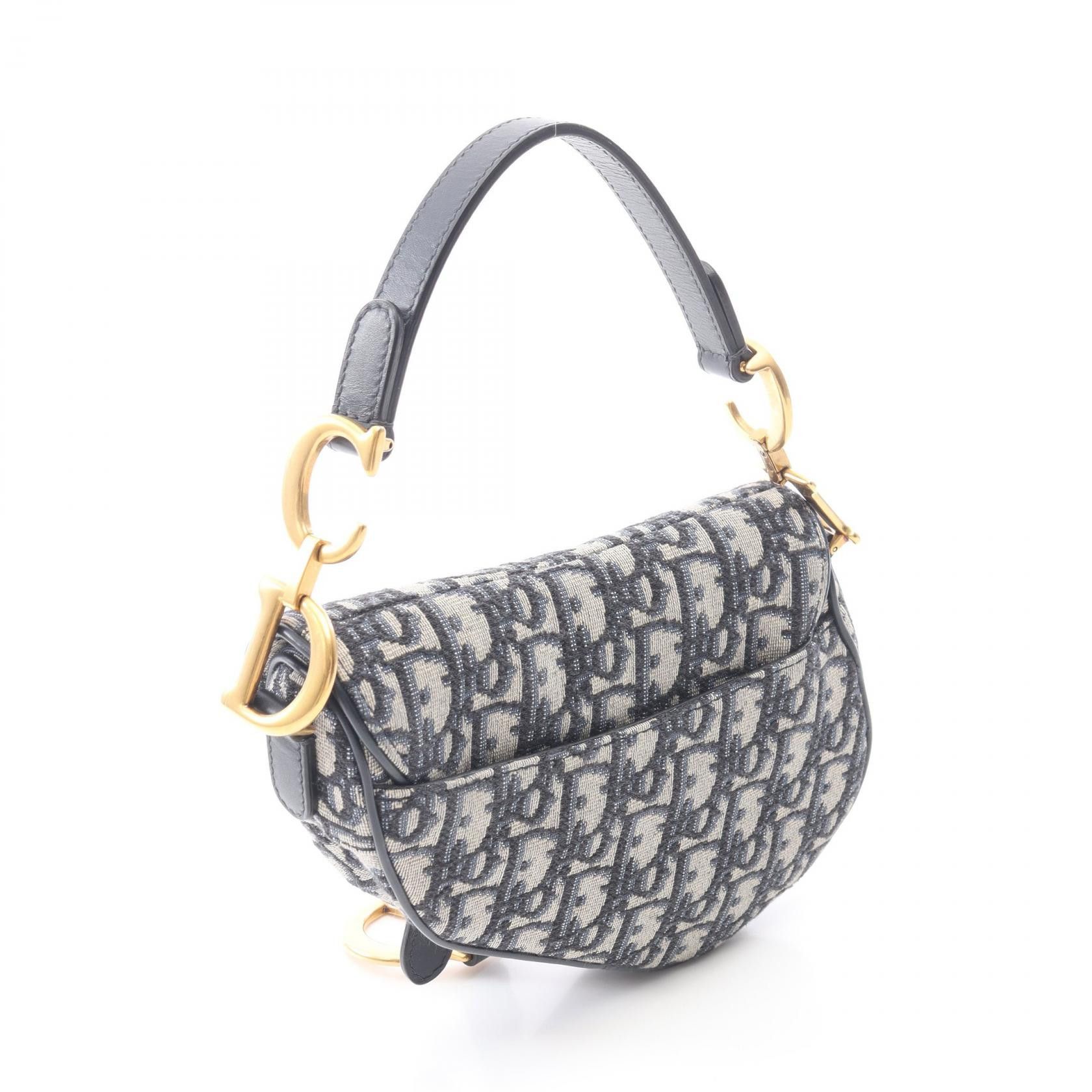 Dior Dior Dior Saddle Bag Oblique Jacquard Leather Handbag Textile Handbag DUTY FREE for USA Size ONE SIZE - 2 Thumbnail