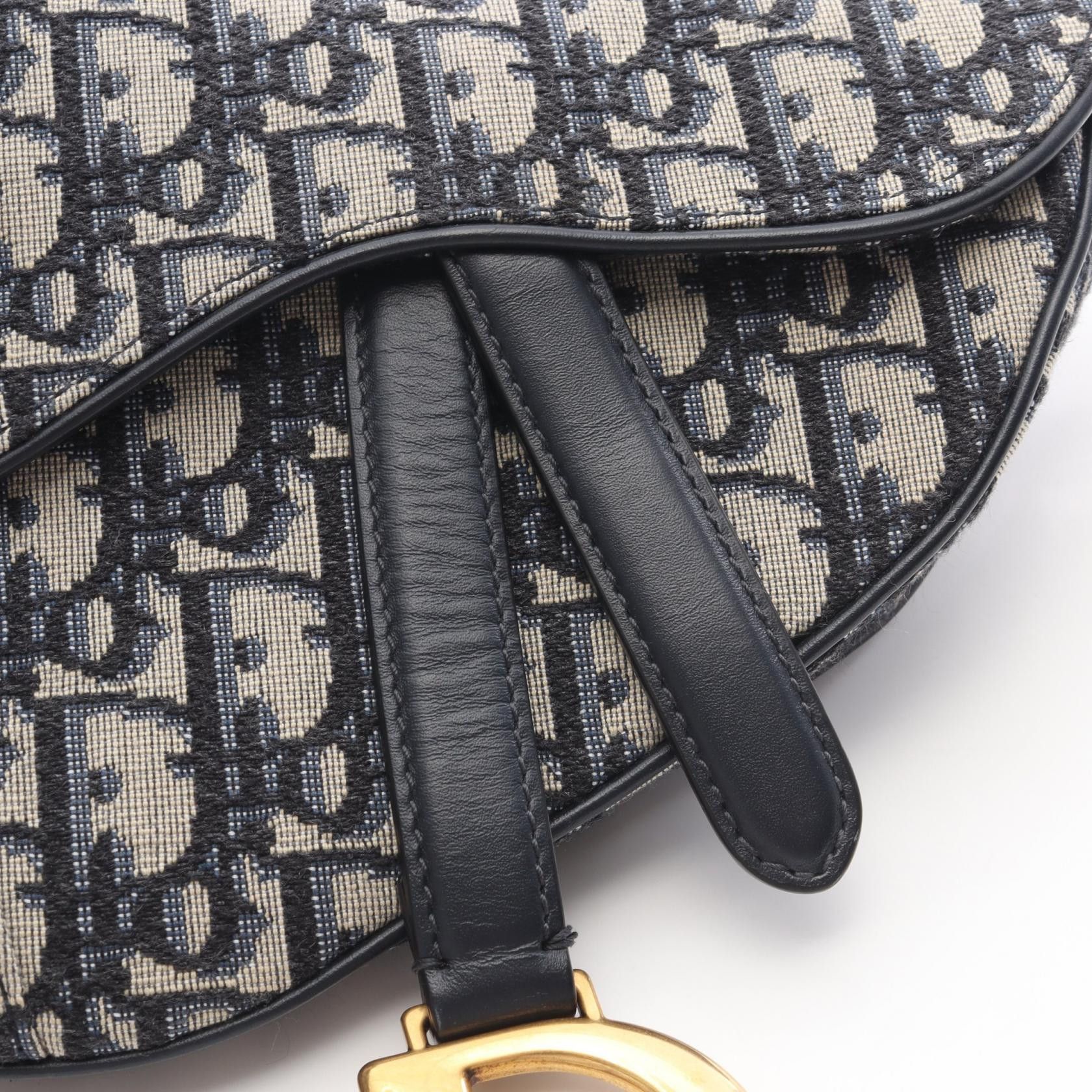 Dior Dior Dior Saddle Bag Oblique Jacquard Leather Handbag Textile Handbag DUTY FREE for USA Size ONE SIZE - 7 Thumbnail