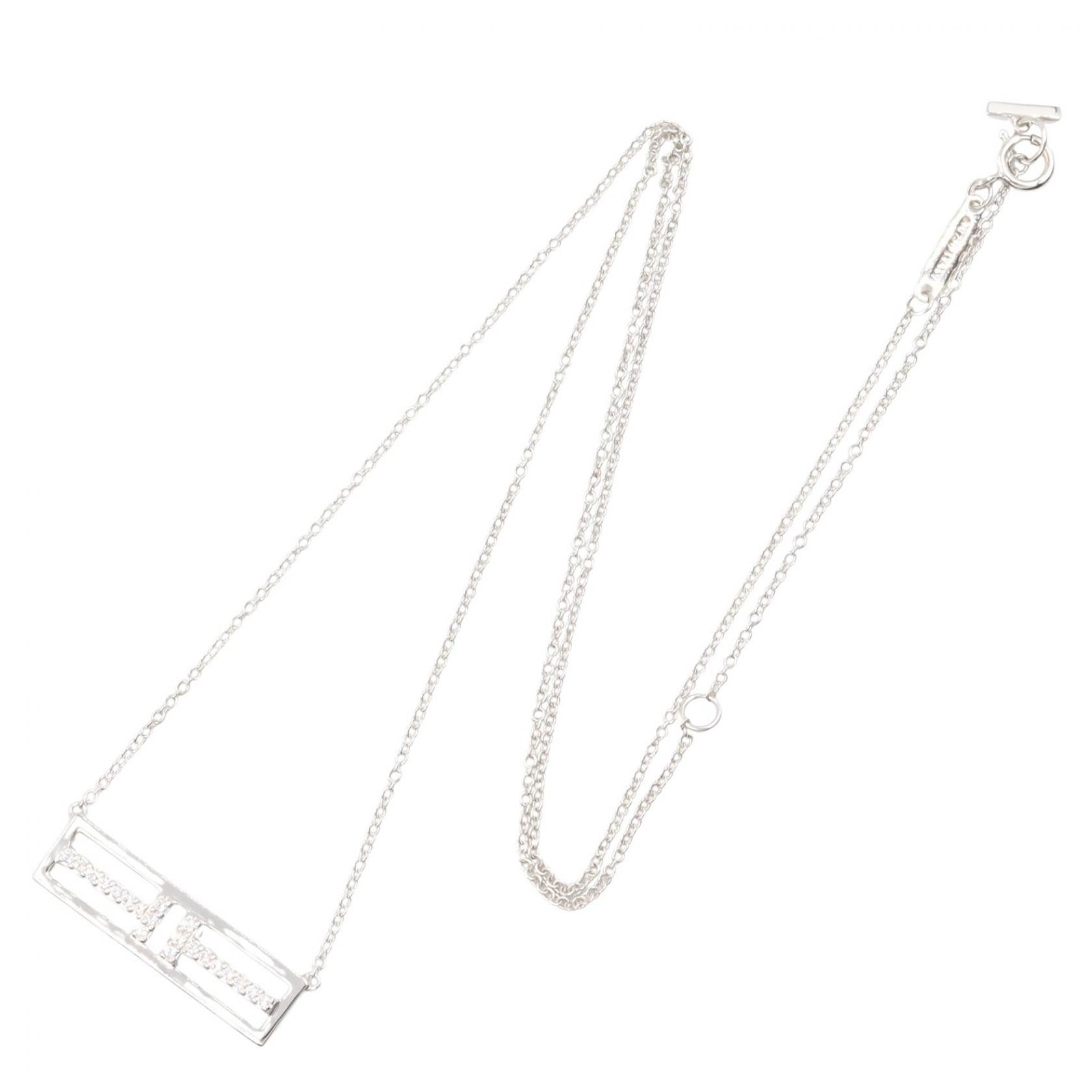 Tiffany & Co. Tiffany & Co. TIFFANY & CO. T Two Open Horizontal Au750 Diamond Necklace Precious Metal Necklace DUTY FREE for USA Size ONE SIZE - 2 Thumbnail