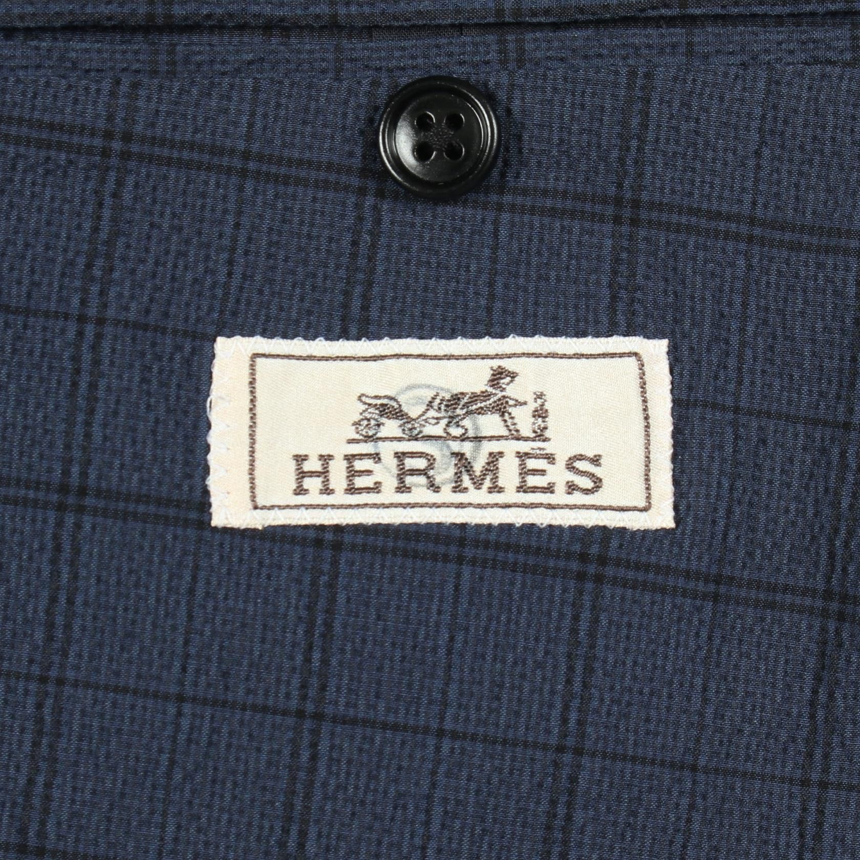 Hermes Hermes Hermes Silk Cotton Tailored Jacket Textile Outerwear DUTY FREE for USA Size ONE SIZE - 3 Thumbnail