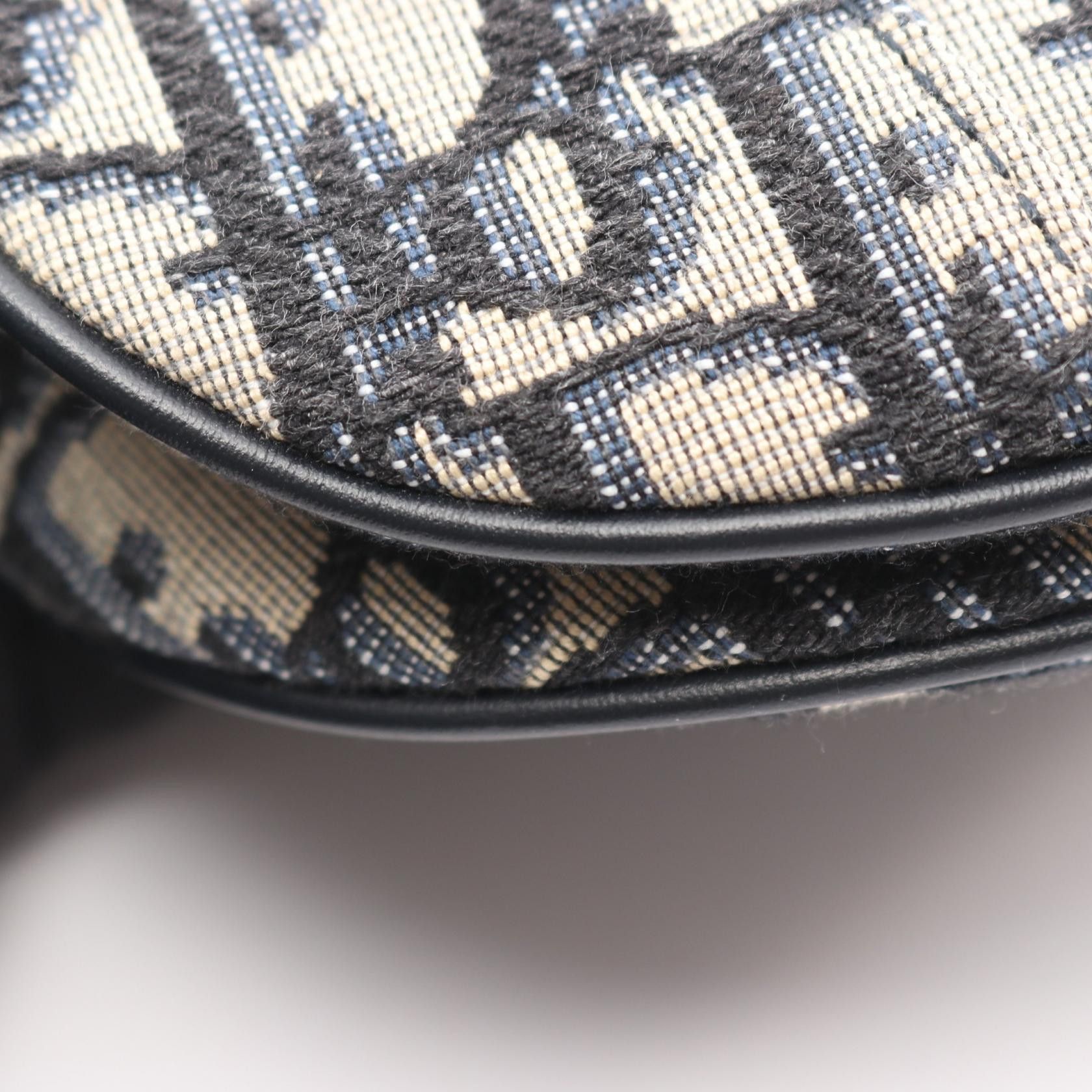Dior Dior Dior Saddle Bag Oblique Jacquard Canvas Leather Shoulder Bag Textile Crossbody Bag DUTY FREE for USA Size ONE SIZE - 5 Thumbnail