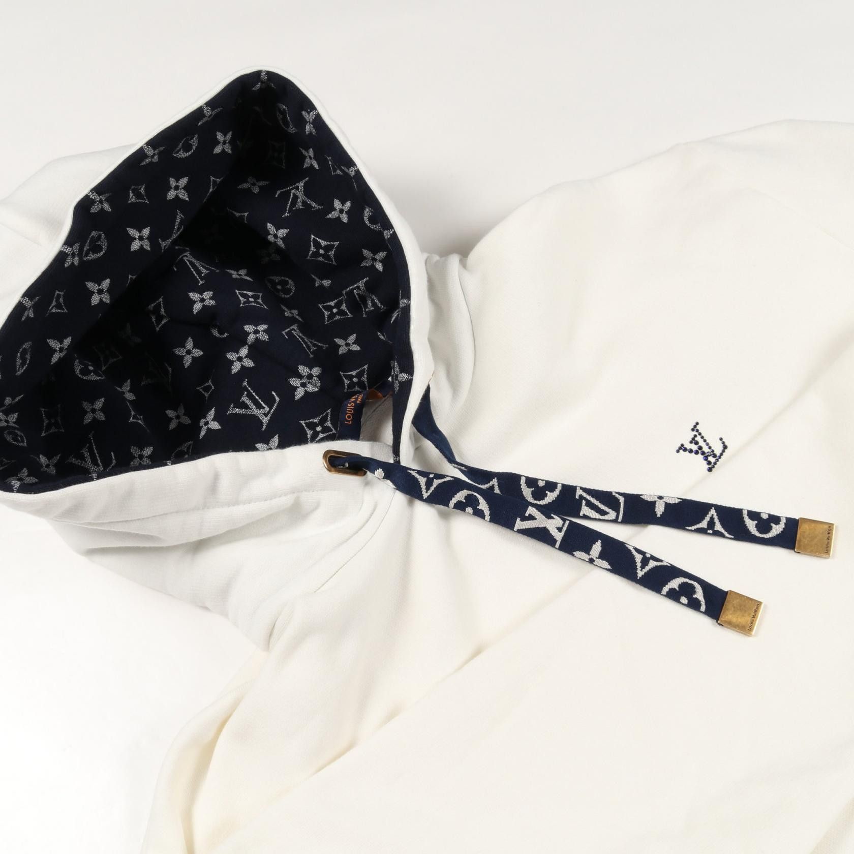Louis Vuitton Louis Vuitton Louis Vuitton LV Rhinestone Logo Monogram Lining Cotton Hoodie Textile Sweatshirts & Hoodies DUTY FREE for USA Size ONE SIZE - 9 Thumbnail