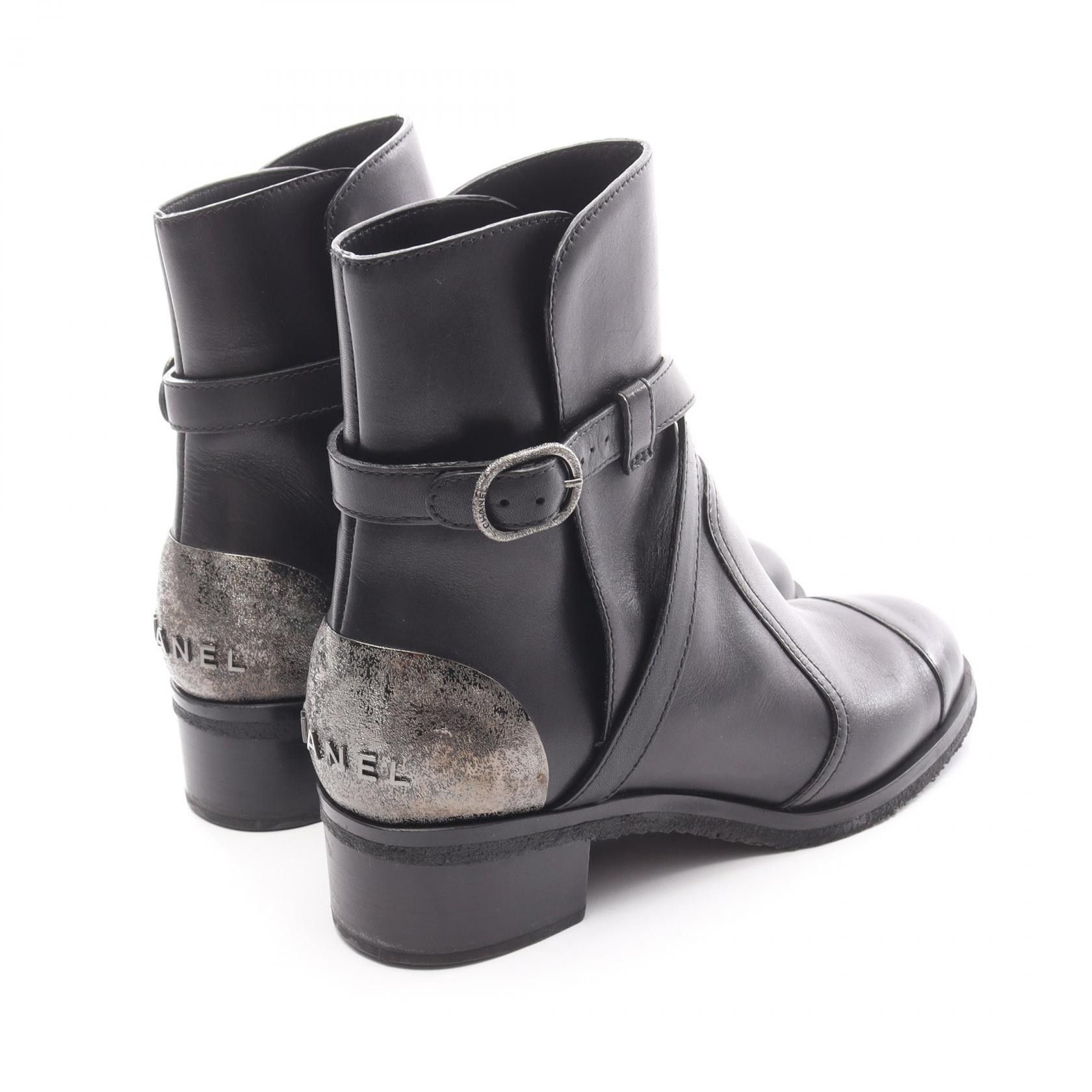 Chanel Chanel Chanel Leather Metal Boots Leather Shoes G28694 DUTY FREE for USA Size ONE SIZE - 2 Thumbnail