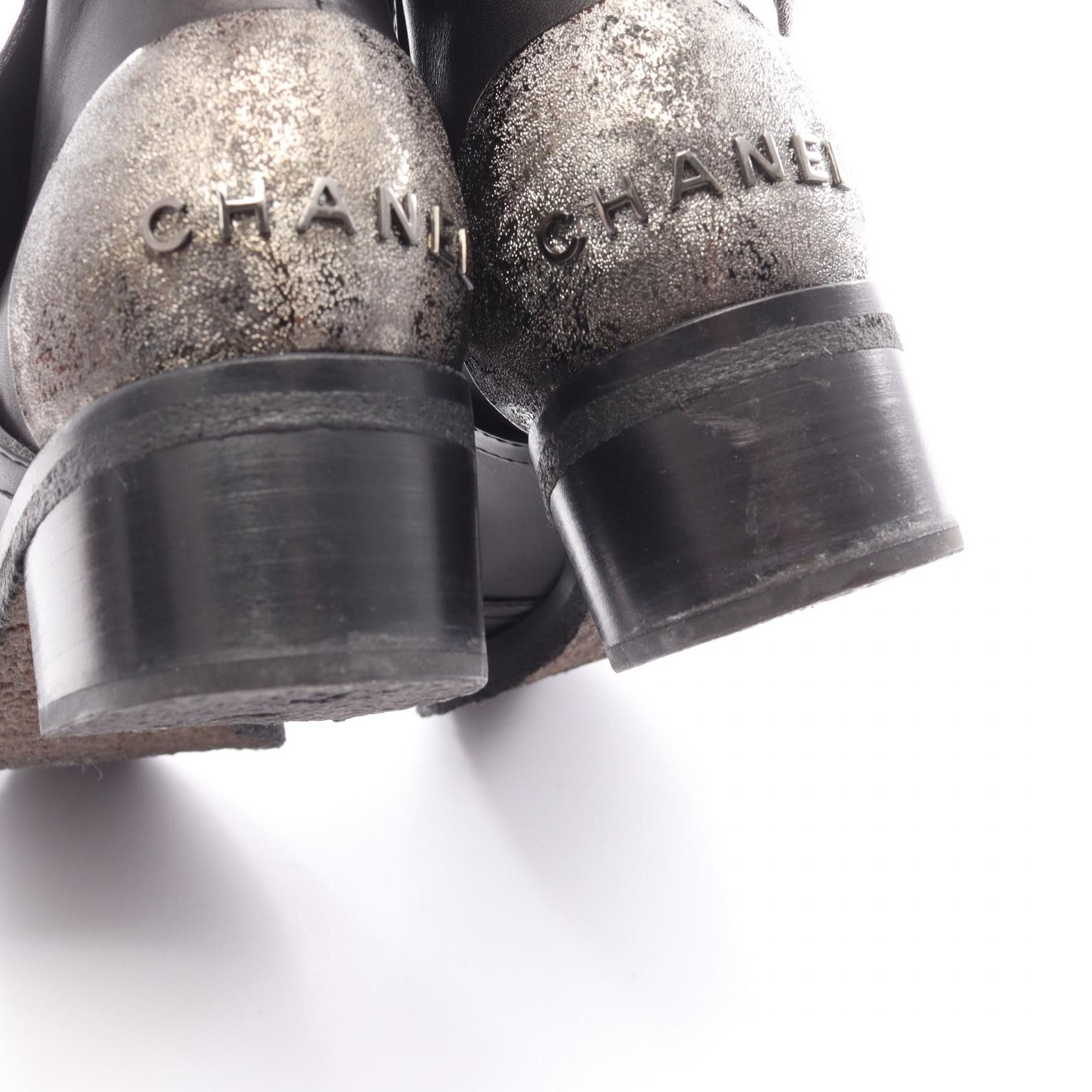 Chanel Chanel Chanel Leather Metal Boots Leather Shoes G28694 DUTY FREE for USA Size ONE SIZE - 9 Thumbnail