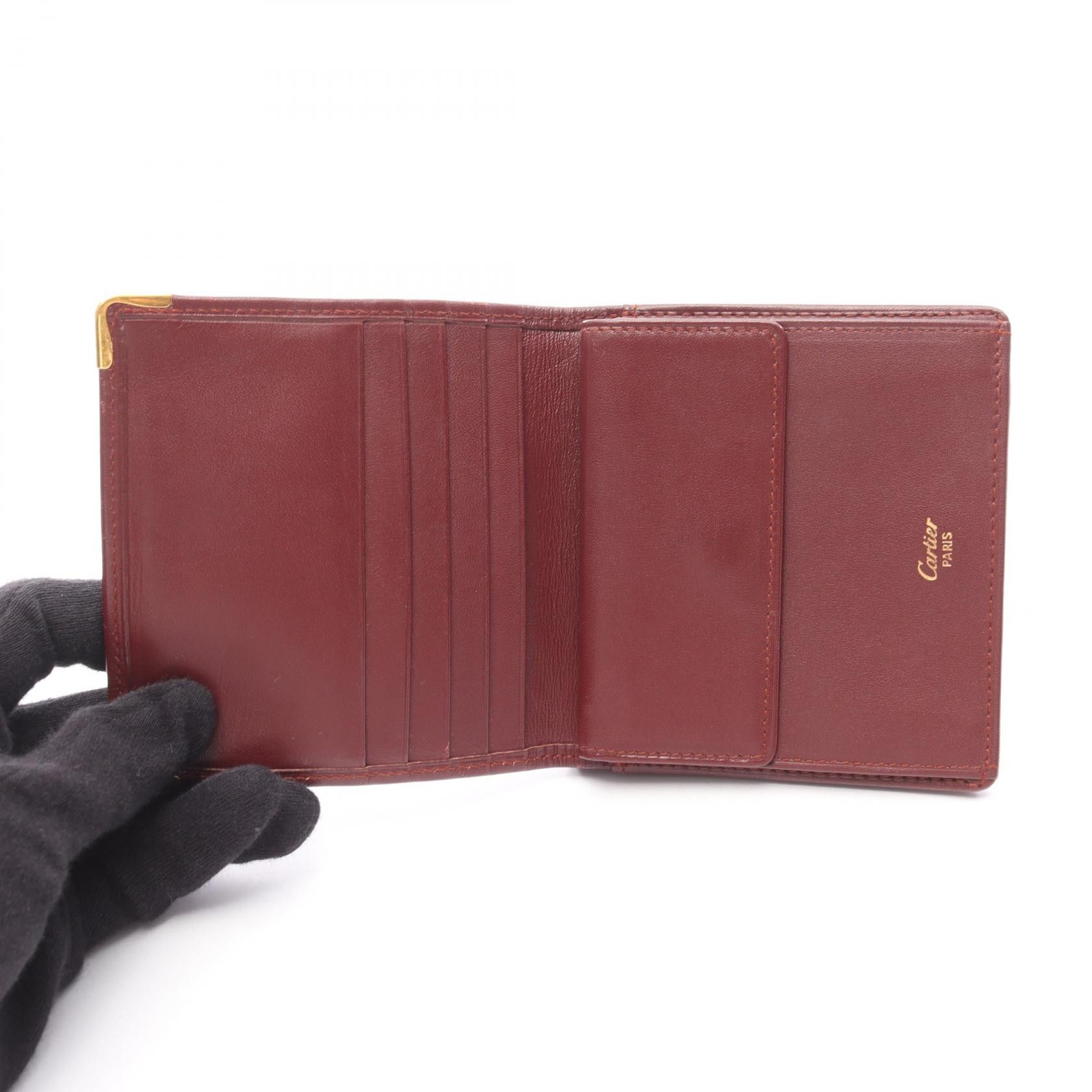 Cartier Cartier Cartier Must Line Leather Wallet Leather Short Wallet DUTY FREE for USA Size ONE SIZE - 3 Thumbnail