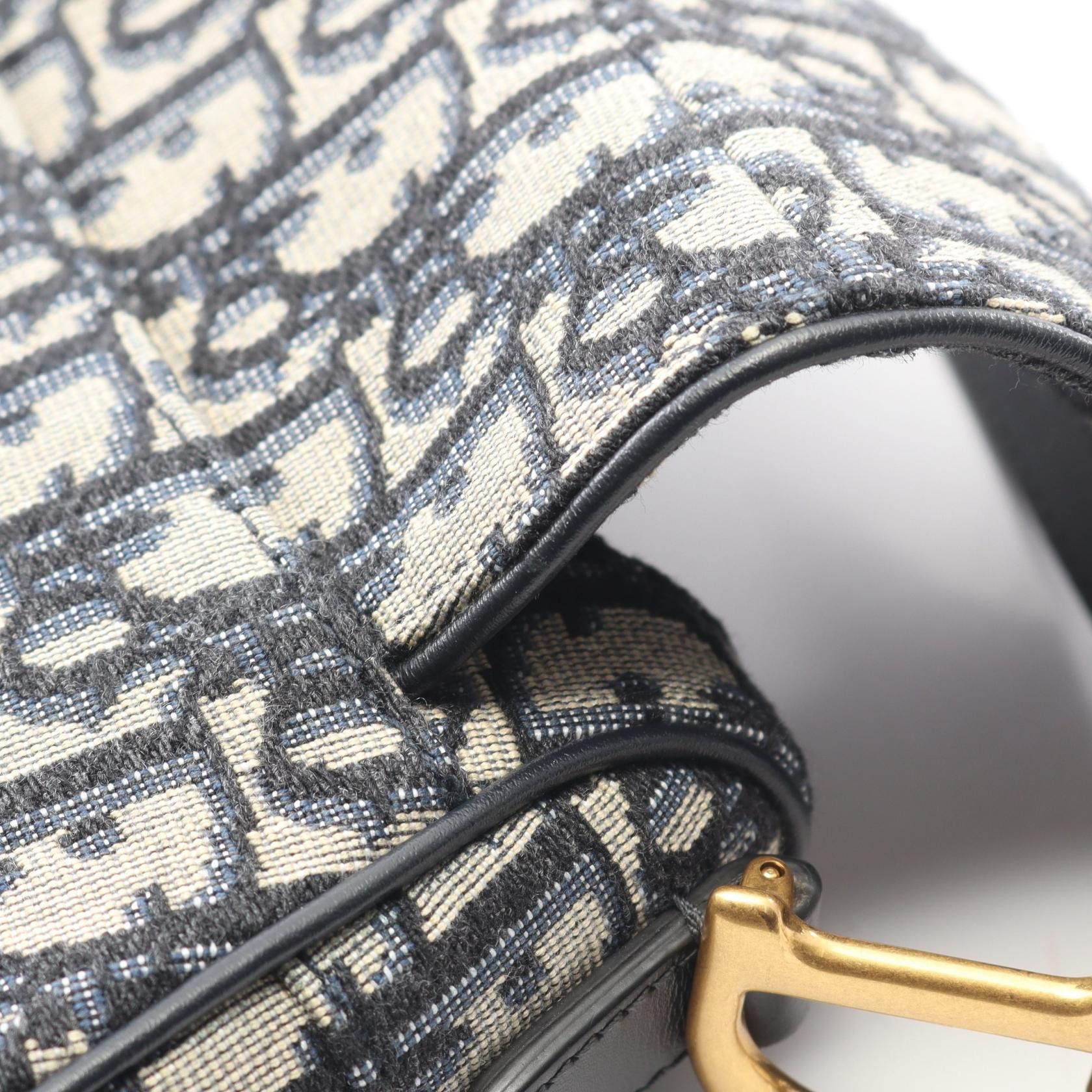 Dior Dior Dior Saddle Bag Oblique Jacquard handbag Textile Handbag DUTY FREE for USA Size ONE SIZE - 7 Thumbnail