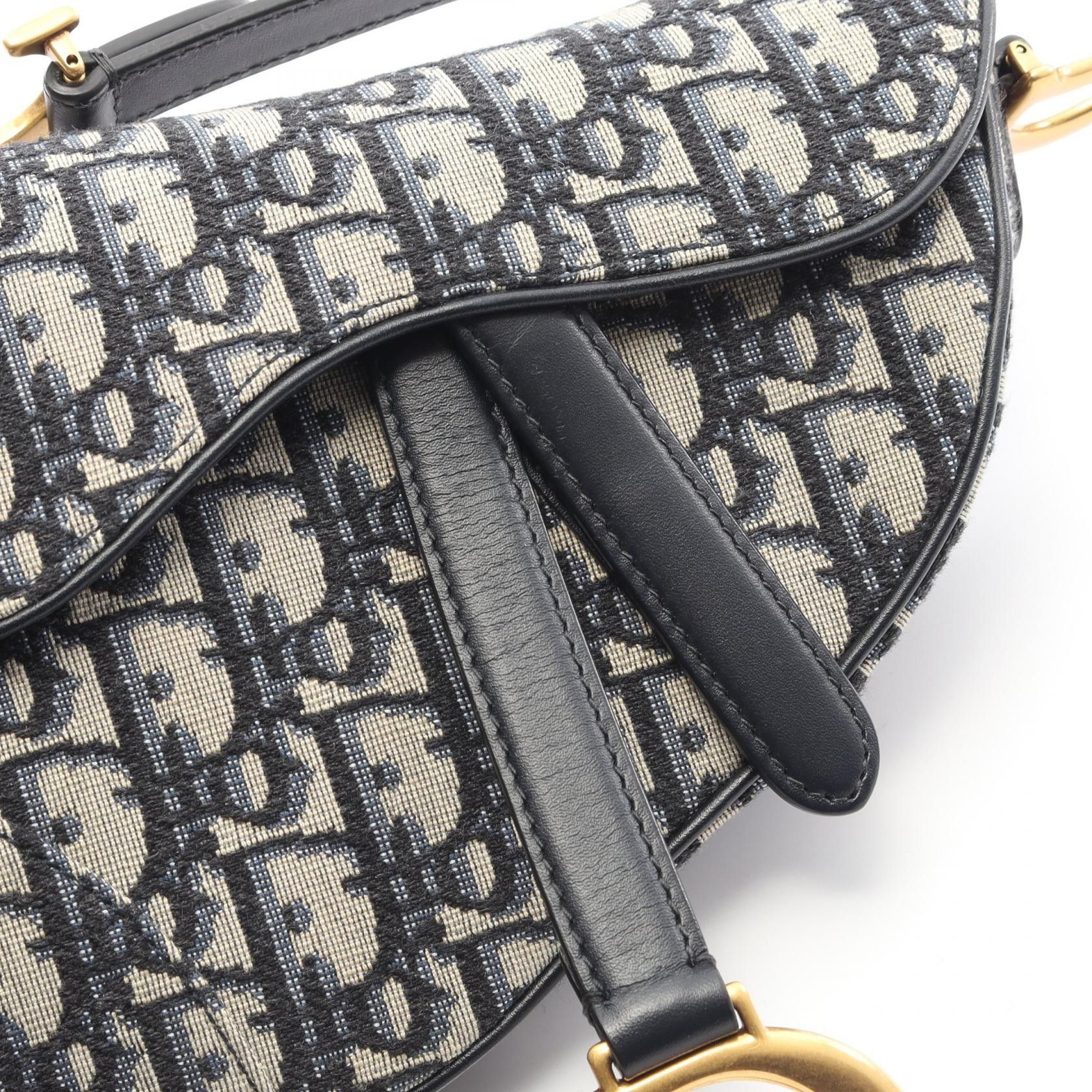 Dior Dior Dior Saddle Bag Oblique Jacquard handbag Textile Handbag DUTY FREE for USA Size ONE SIZE - 6 Thumbnail