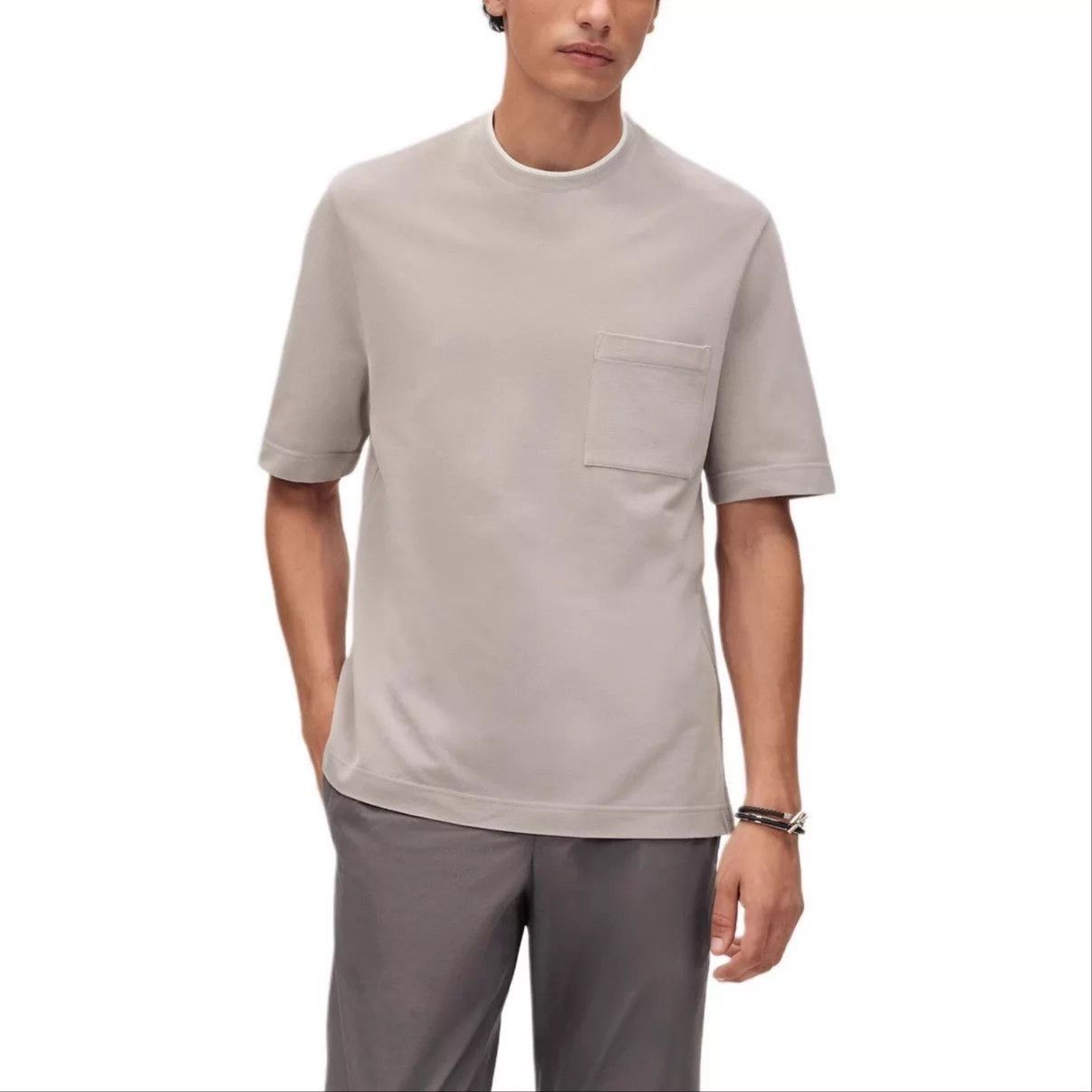 Hermes Gray Short-Sleeve Pocket Shirt Size L Size US L / EU 52-54 / 3 - 6 Thumbnail