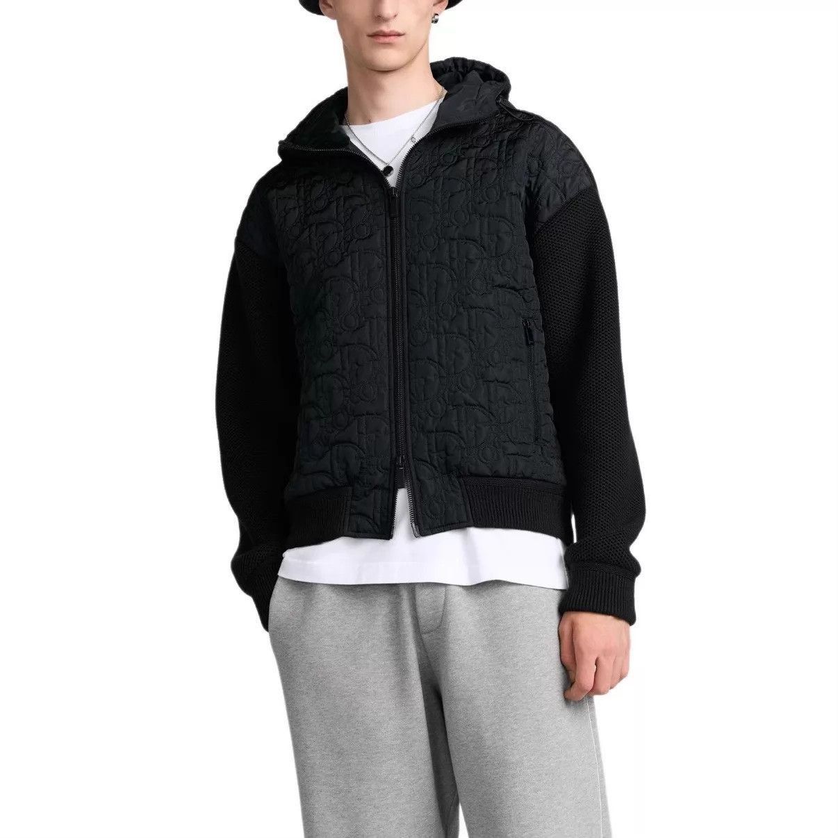Dior Black Quilted Hooded Bomber Jacket XS Size US XS / EU 42 / 0 - 6 Thumbnail