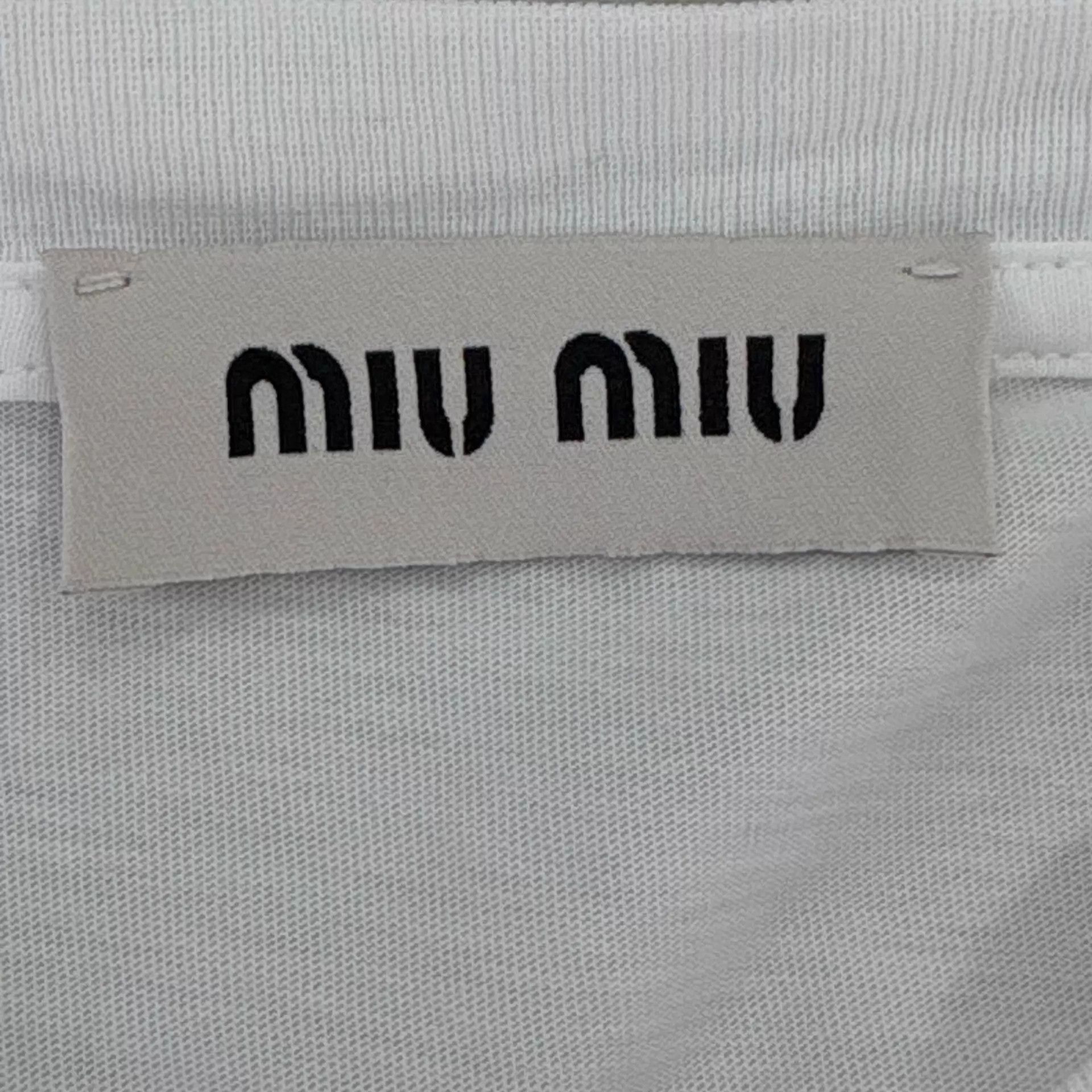 Miu Miu White Long-Sleeve Crewneck Shirt Size US M / EU 48-50 / 2 - 3 Thumbnail