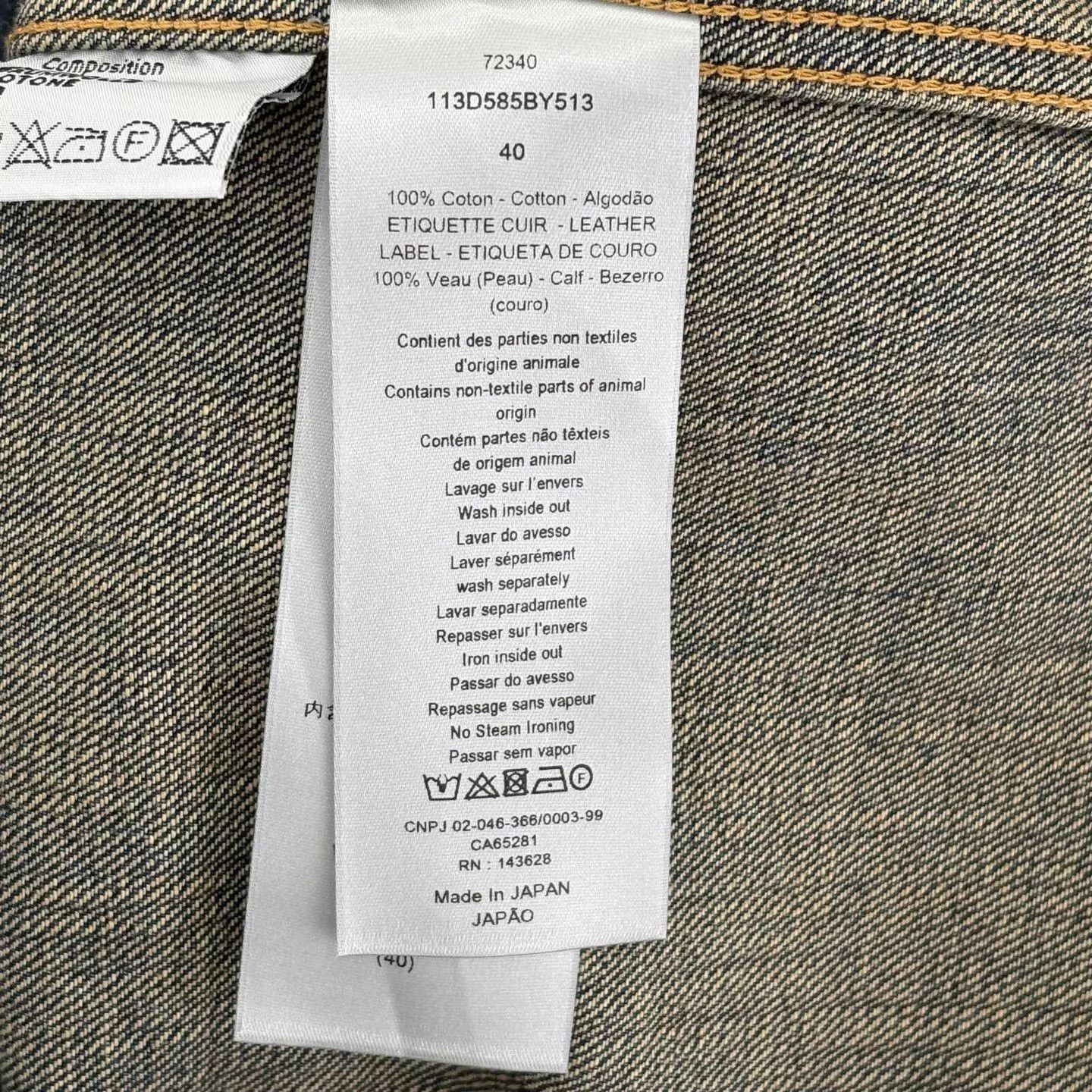 Dior Blue Denim Long Sleeve Button-Up Shirt Size US M / EU 48-50 / 2 - 4 Thumbnail