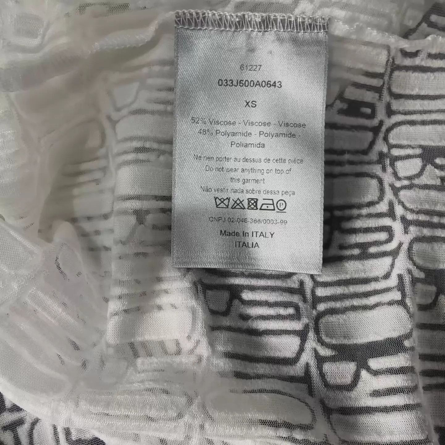 Dior White Short-Sleeve Patterned Shirt XS Size US XS / EU 42 / 0 - 4 Thumbnail