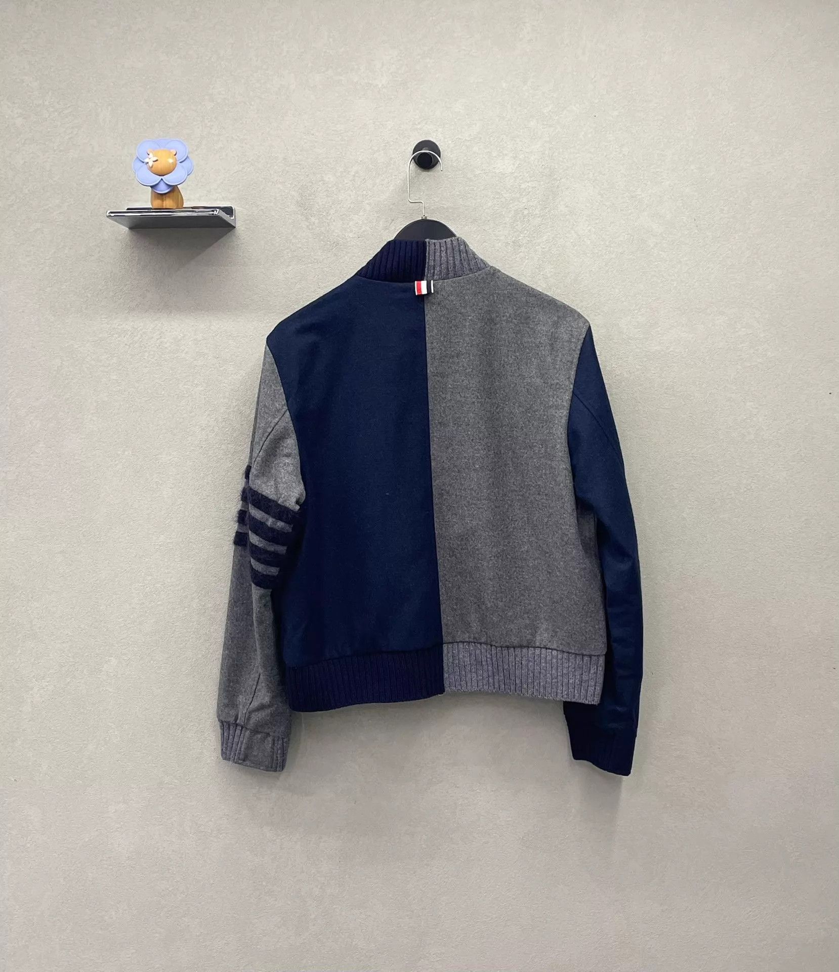 Thom Browne Multi-Color Zip-Up Bomber Jacket with Striped Sleeves Size US S / EU 44-46 / 1 - 3 Thumbnail