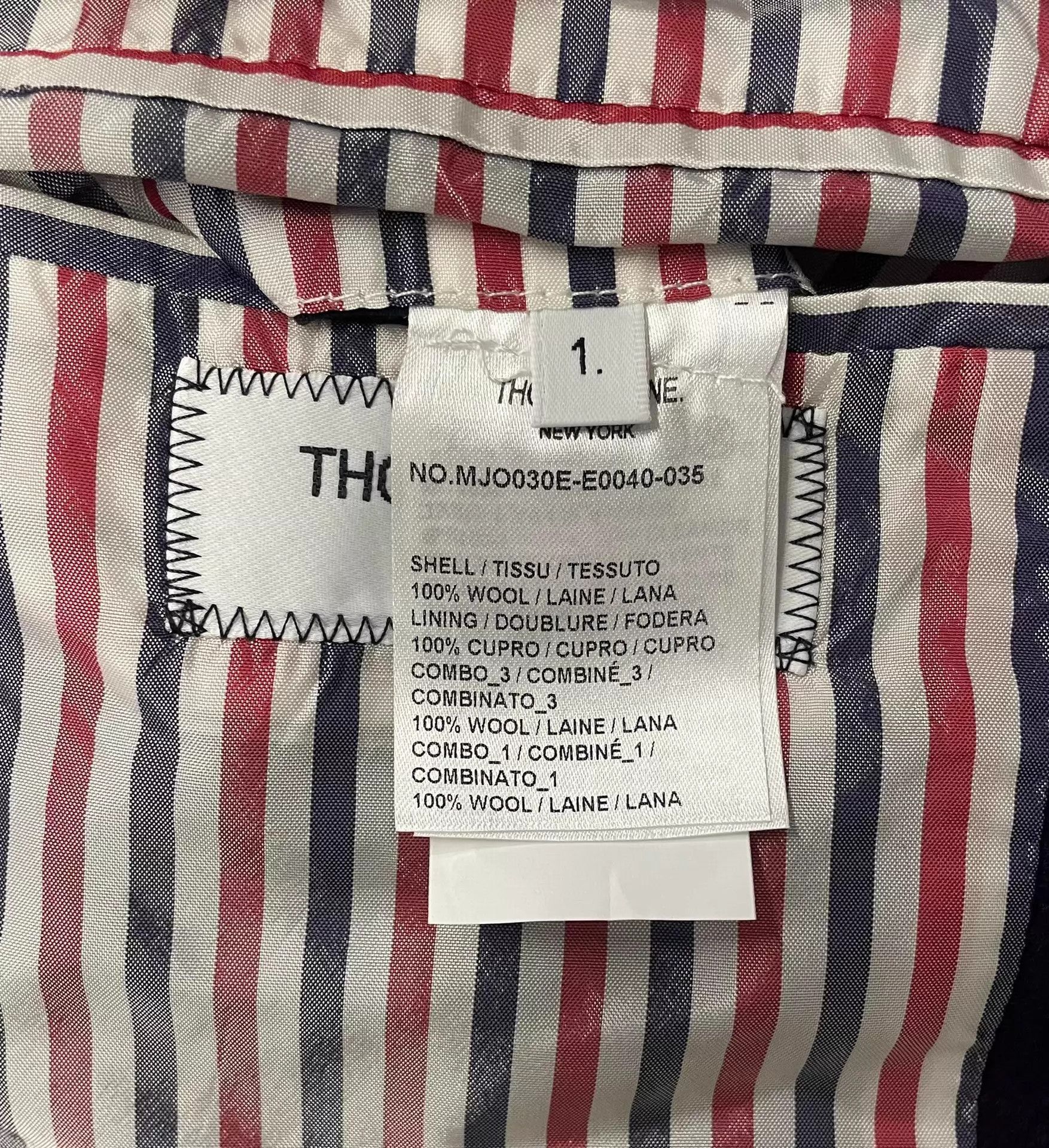 Thom Browne Multi-Color Zip-Up Bomber Jacket with Striped Sleeves Size US S / EU 44-46 / 1 - 6 Thumbnail