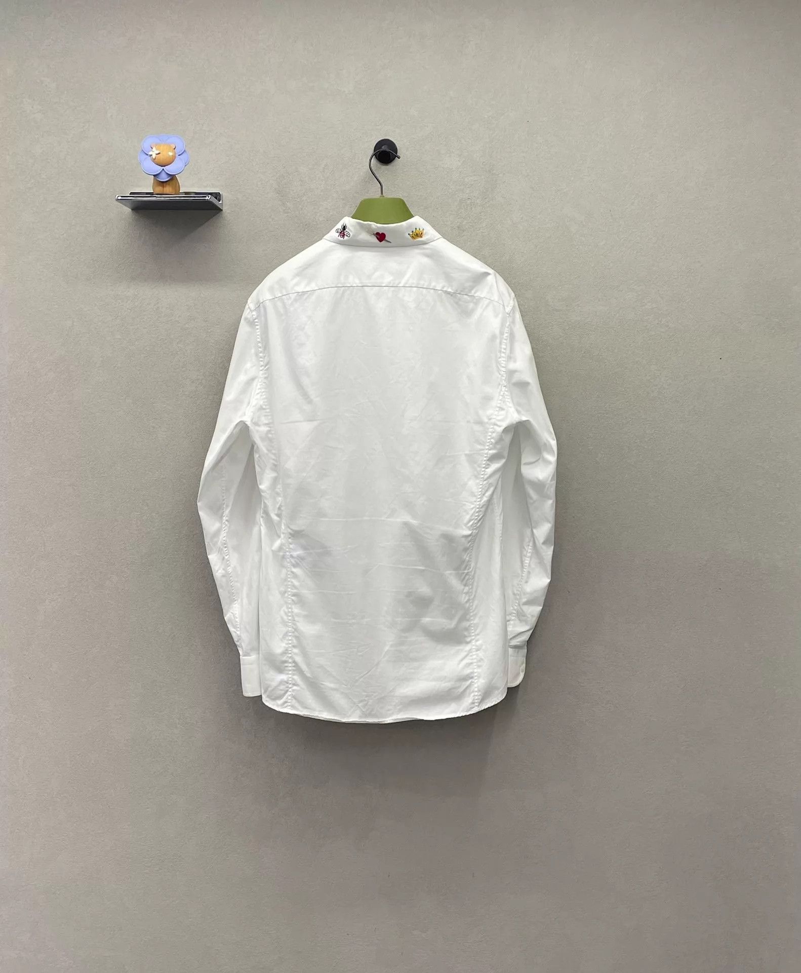 Gucci White Embroidered Collar Long Sleeve Button-Up Shirt Size US XL / EU 56 / 4 - 3 Thumbnail