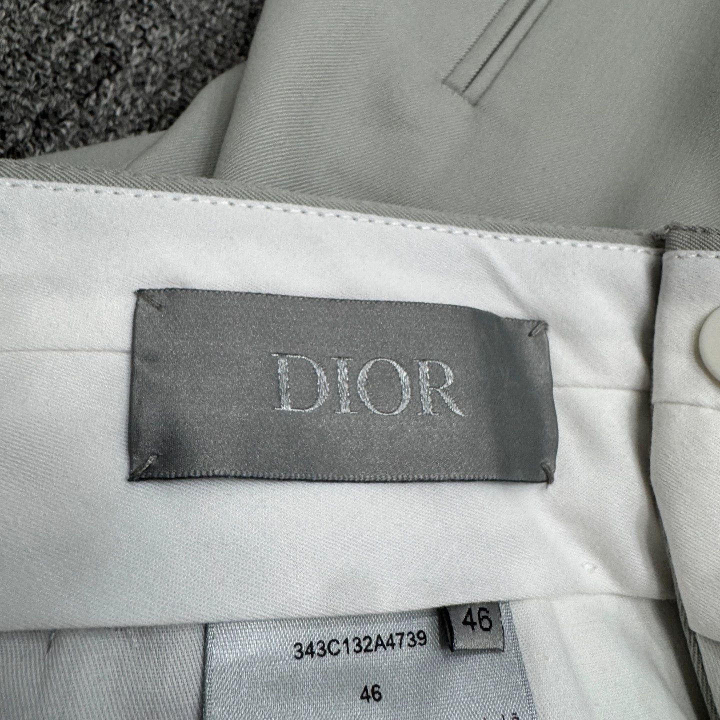 Dior White Casual Straight-Leg Pants Size 30 Size US 30 / EU 46 - 2 Thumbnail