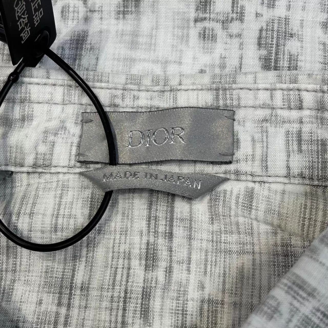 Dior Gray Patterned Long Sleeve Button-Up Shirt M Size US M / EU 48-50 / 2 - 3 Thumbnail