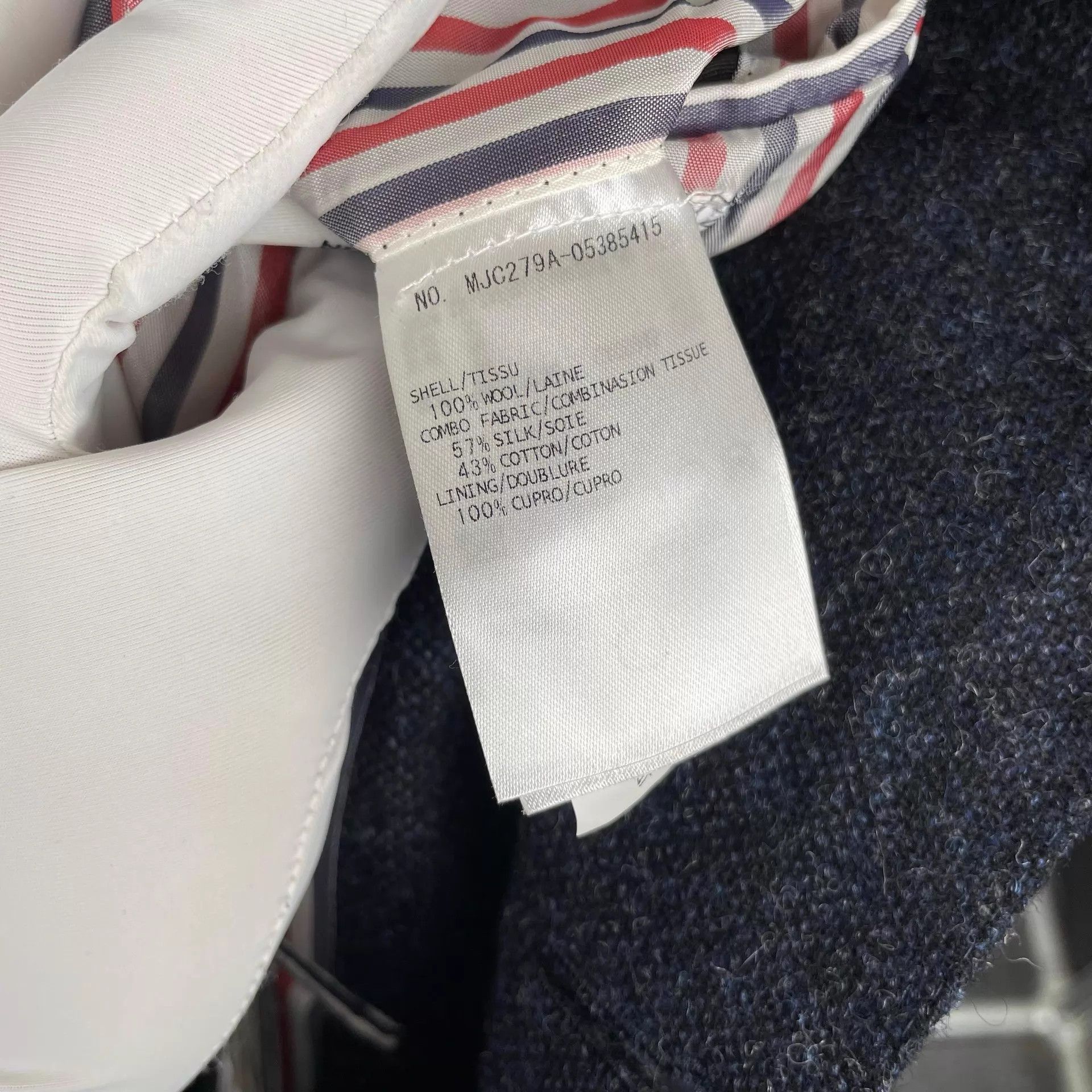 Thom Browne Multi-Color Stripe Sleeve Wool Blend Blazer Size US L / EU 52-54 / 3 - 5 Thumbnail