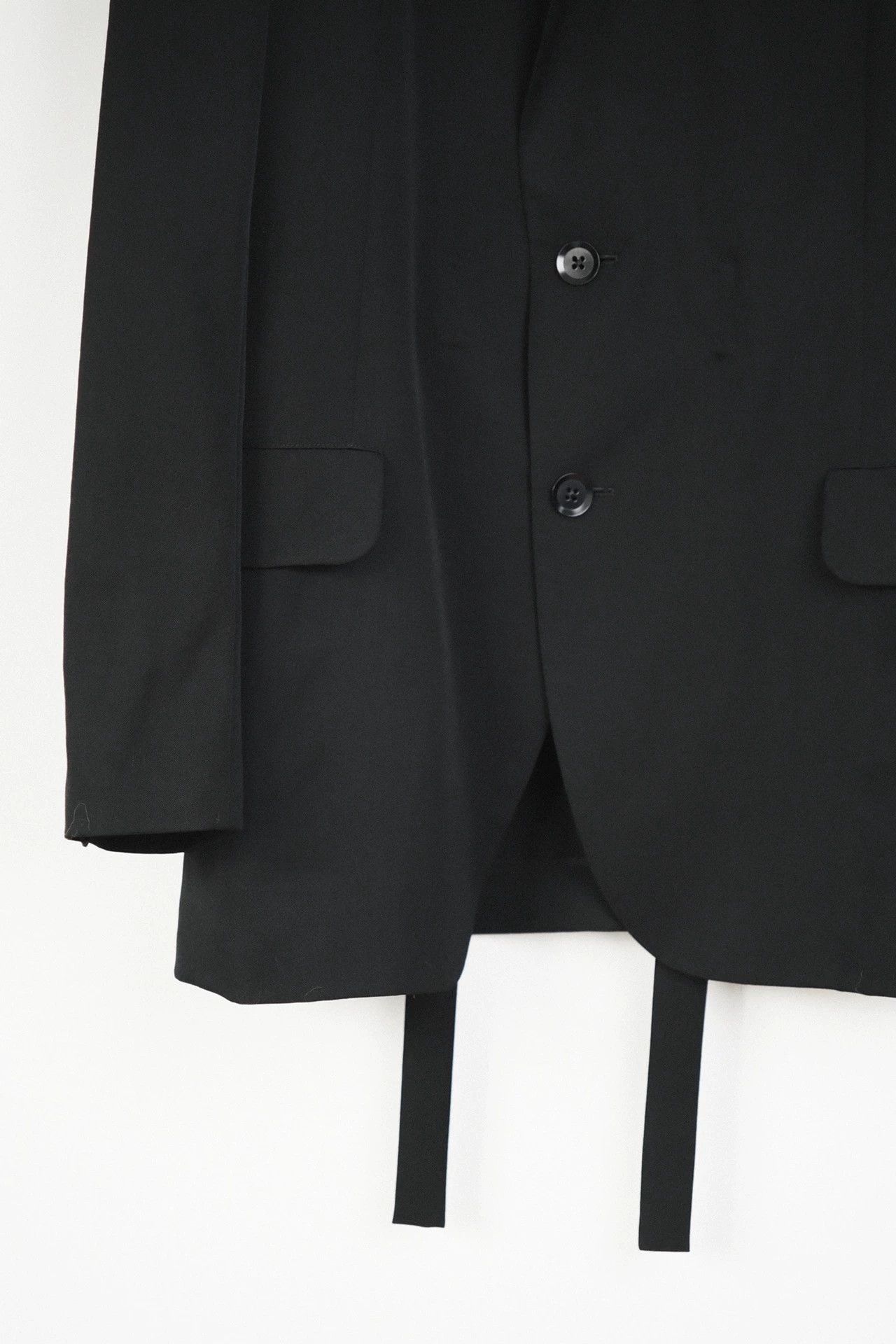 Yohji Yamamoto Black High-Collar Button-Front Jacket Size L Size US L / EU 52-54 / 3 - 4 Thumbnail