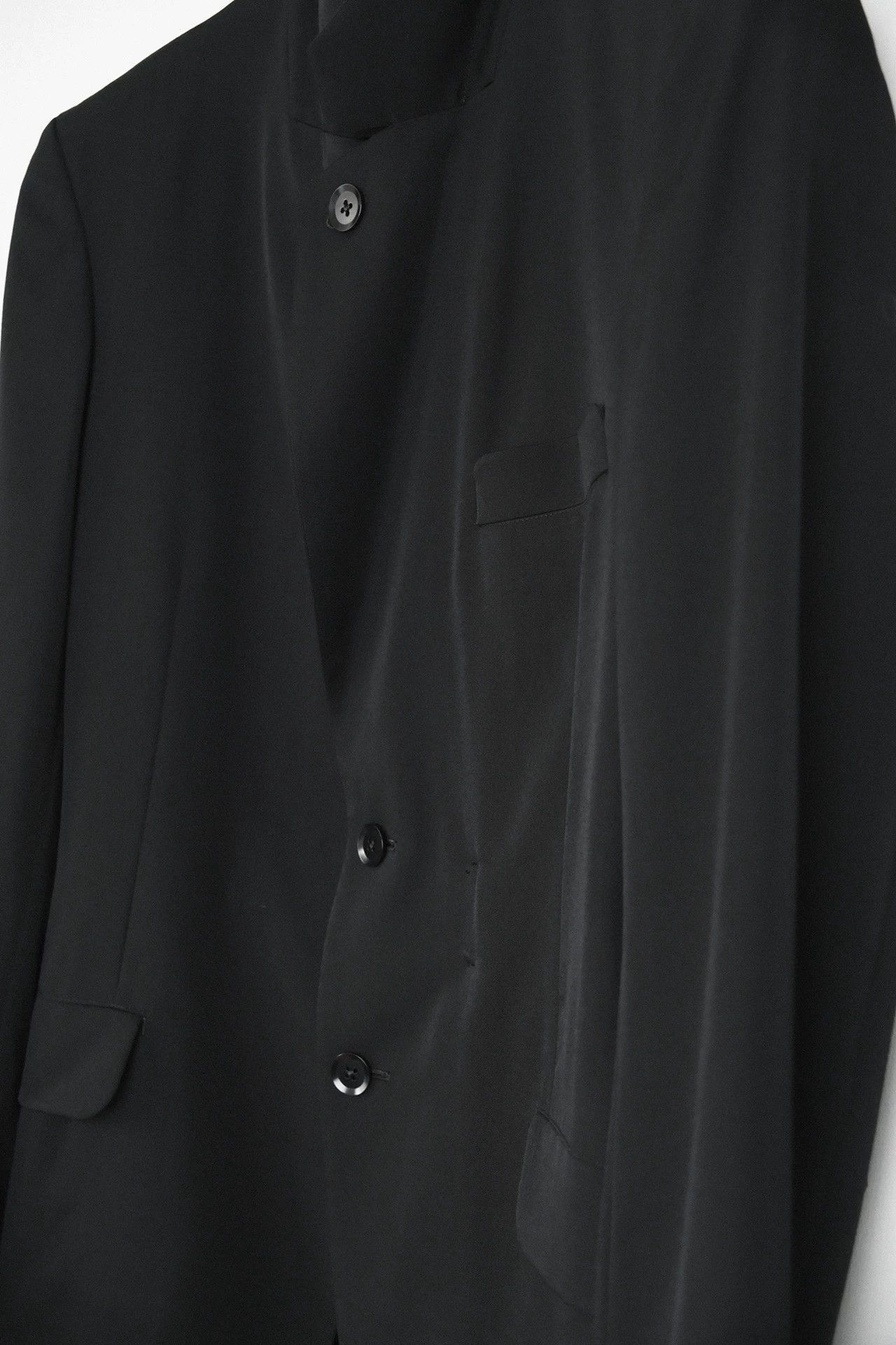Yohji Yamamoto Black High-Collar Button-Front Jacket Size L Size US L / EU 52-54 / 3 - 5 Thumbnail