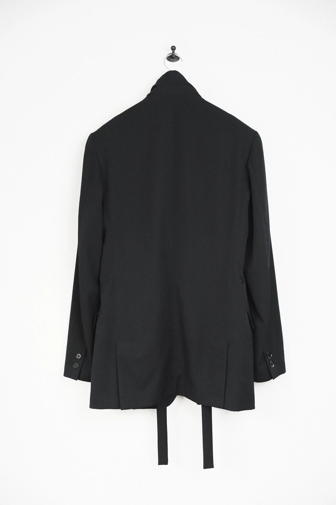 Yohji Yamamoto Black High-Collar Button-Front Jacket Size L Size US L / EU 52-54 / 3 - 7 Thumbnail