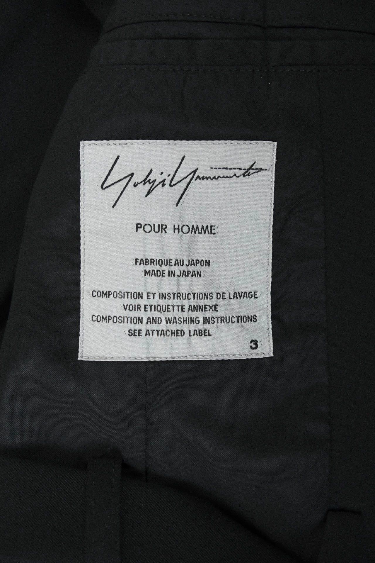 Yohji Yamamoto Black High-Collar Button-Front Jacket Size L Size US L / EU 52-54 / 3 - 9 Thumbnail