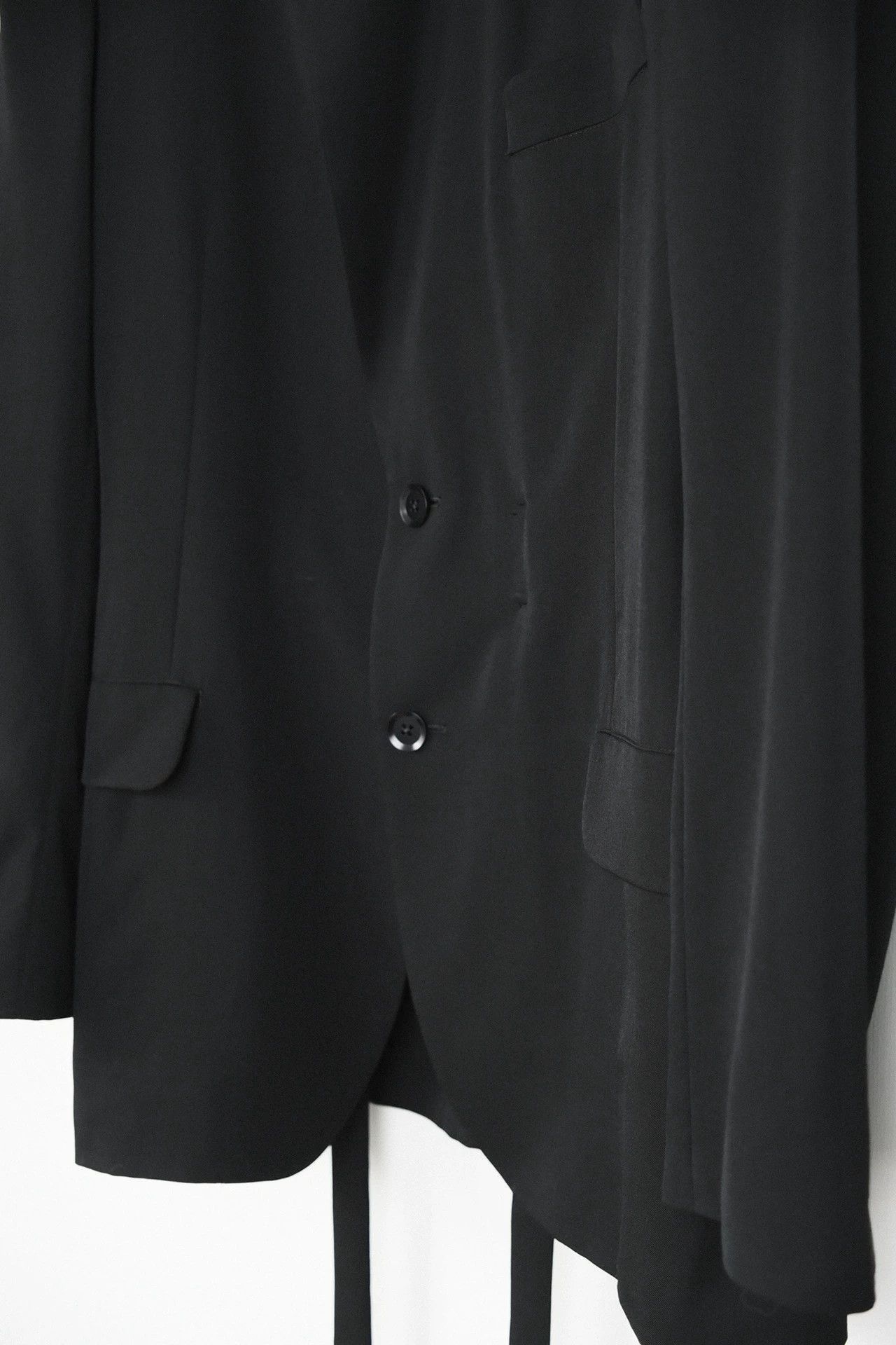 Yohji Yamamoto Black High-Collar Button-Front Jacket Size L Size US L / EU 52-54 / 3 - 6 Thumbnail