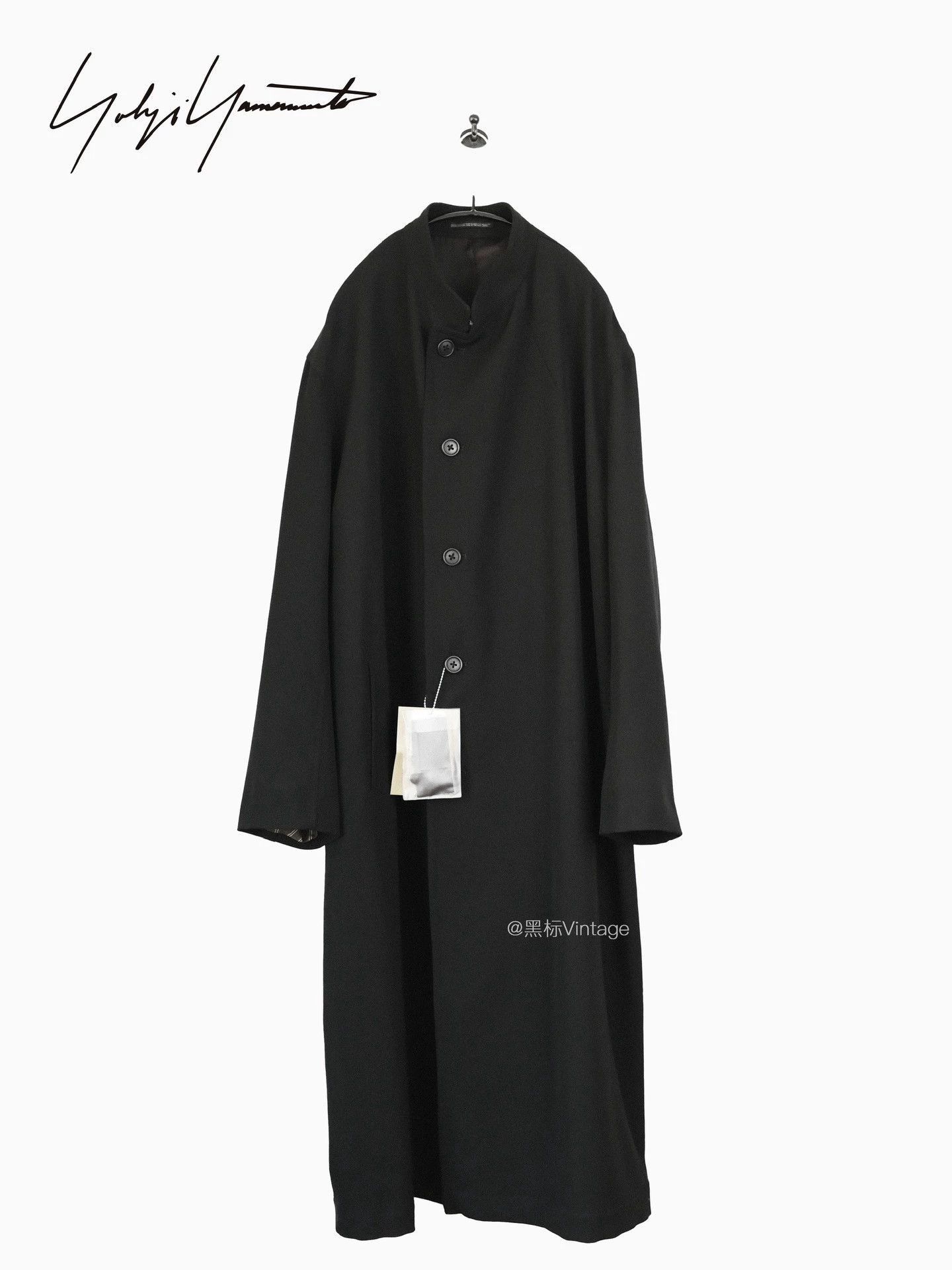 Yohji Yamamoto Long Black Heavy Coat - Size S Size US S / EU 44-46 / 1 - 2 Thumbnail