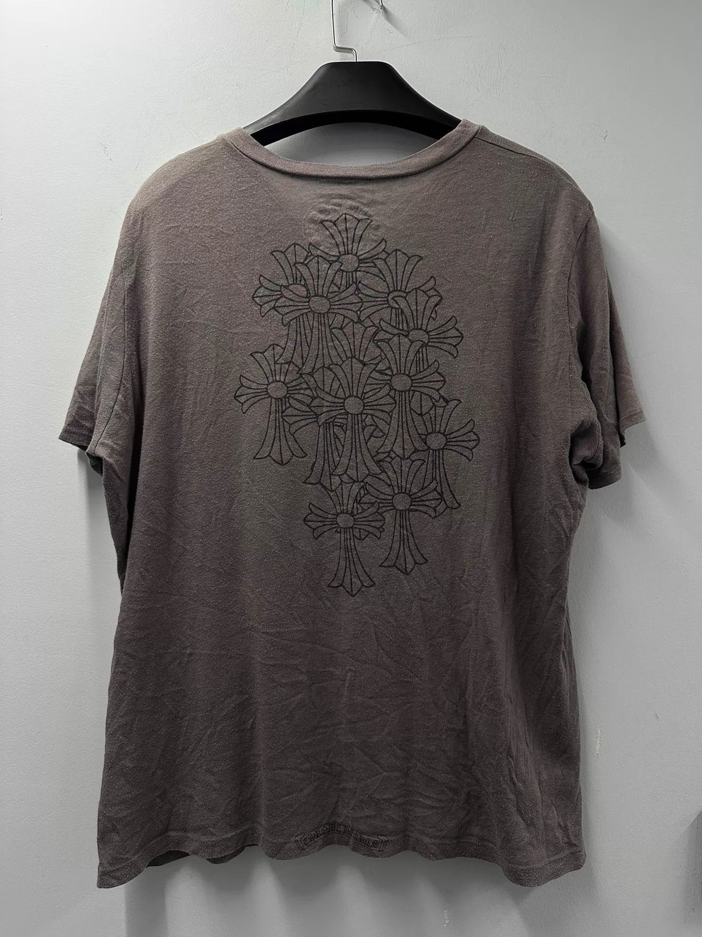 Chrome Hearts Gray V-Neck Short Sleeve Shirt with Ornate Design Size US XXL / EU 58 / 5 - 4 Thumbnail