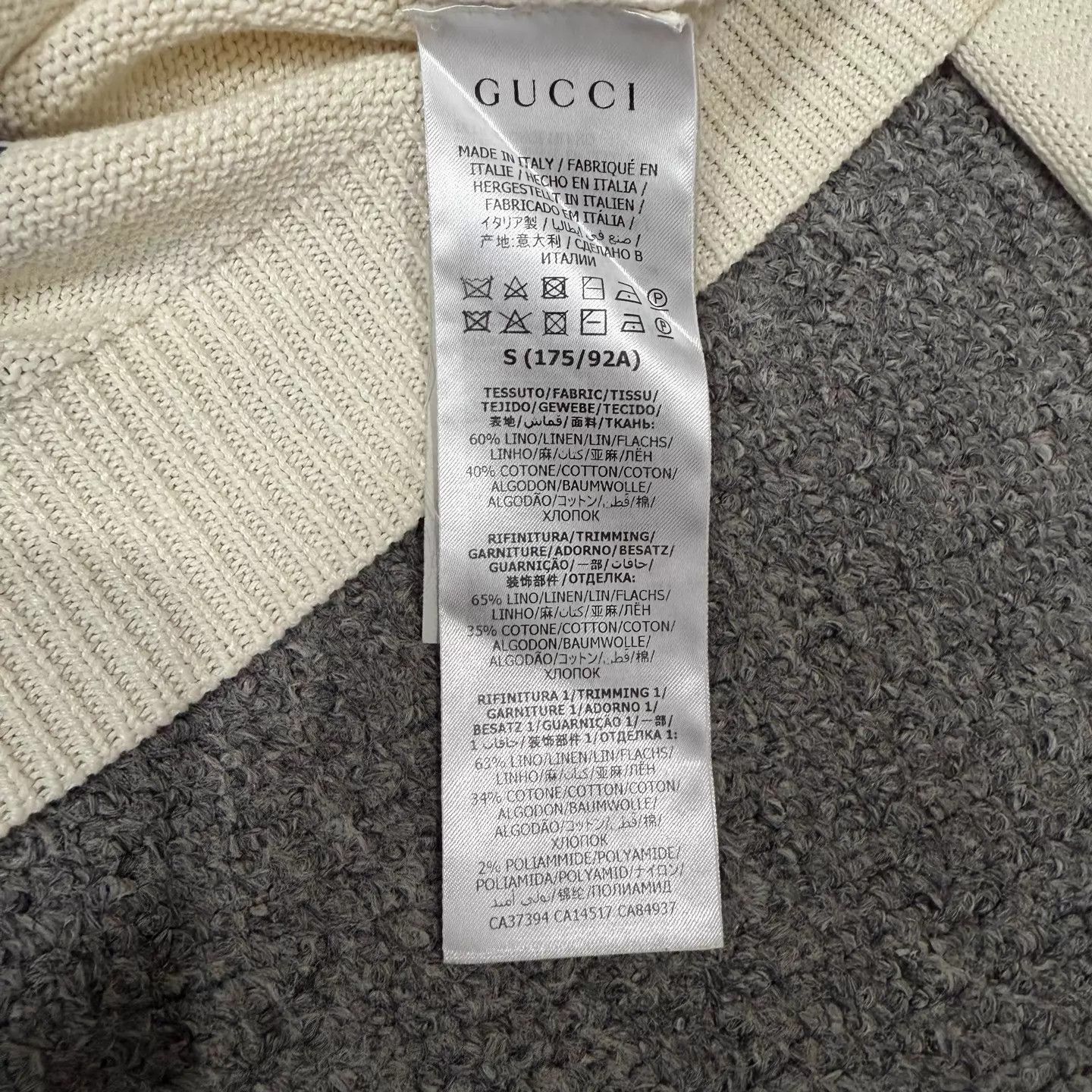 Gucci White Knit Cardigan with Star, Heart & Bee Patterns - S Size US S / EU 44-46 / 1 - 4 Thumbnail